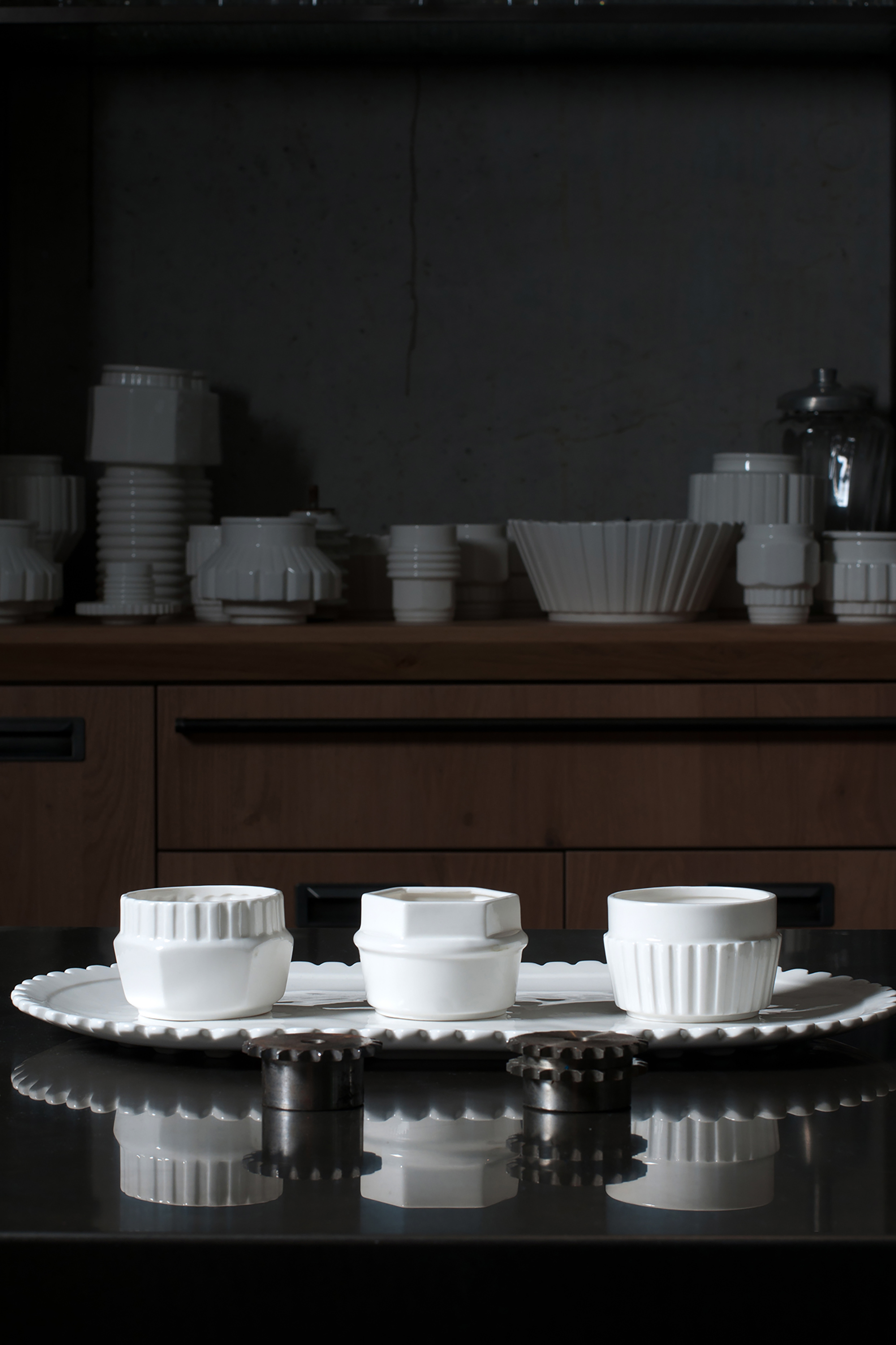 Diesel - 10972 MACHINE COLLEC, Unisex Kleine Schüssel aus Porzellan, ø 9 cm in Weiß - 3