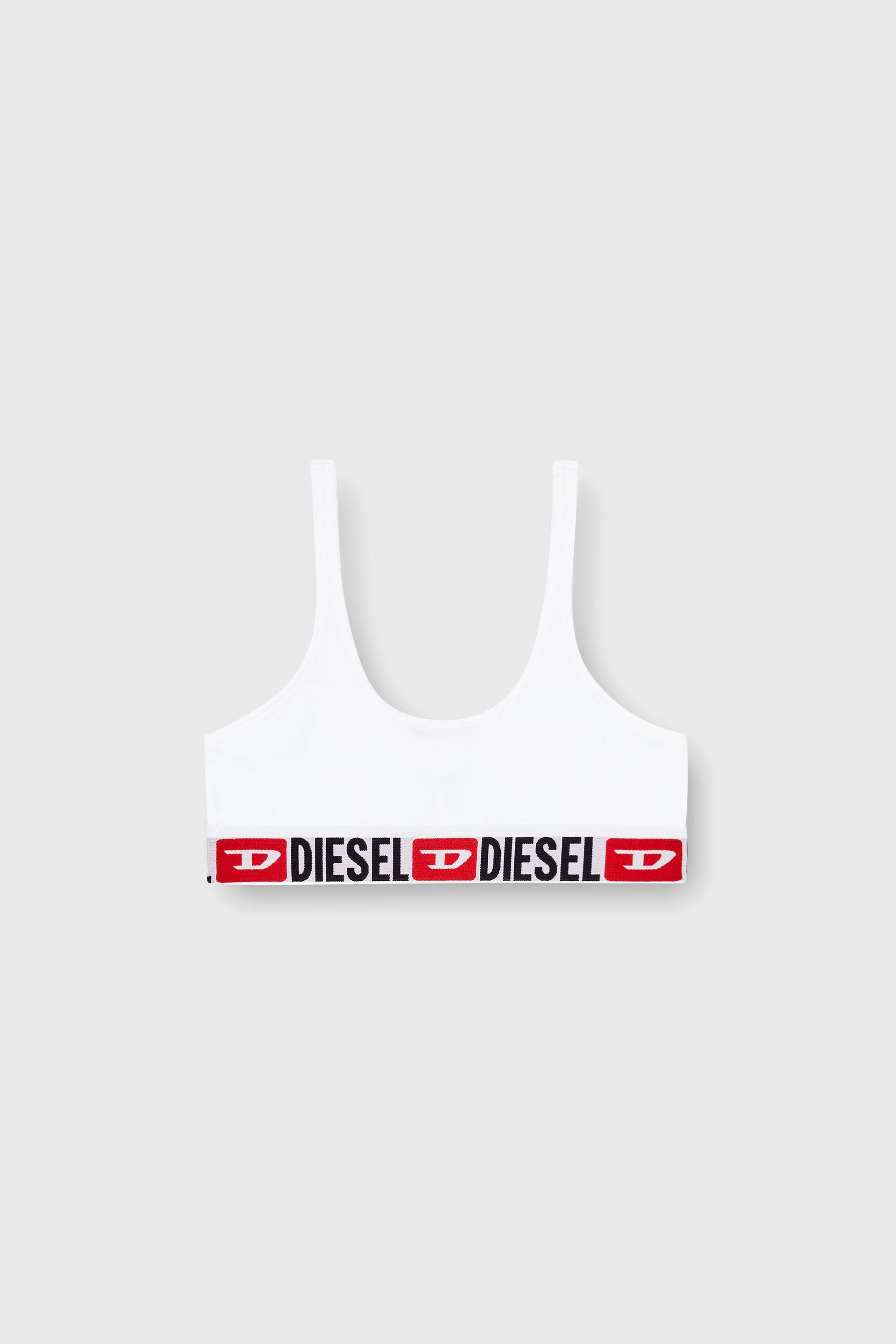 Diesel - UFSB-ORIBA, Bralette avec bande logo Femme in Blanc - 2