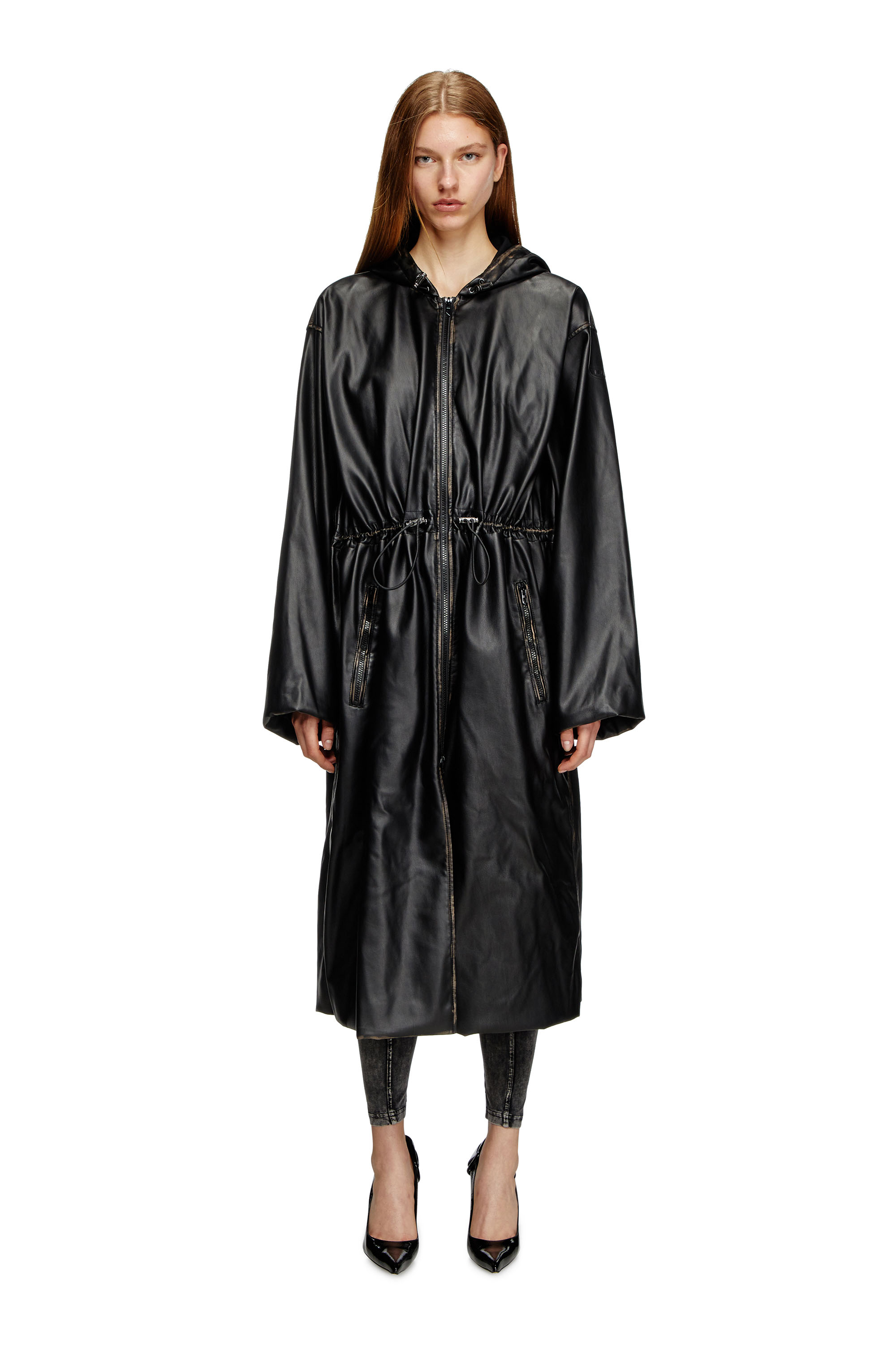 G-LARY, Black Diesel - G-LARY, Unisex's Distressed utilitarian hooded coat in Black - 3