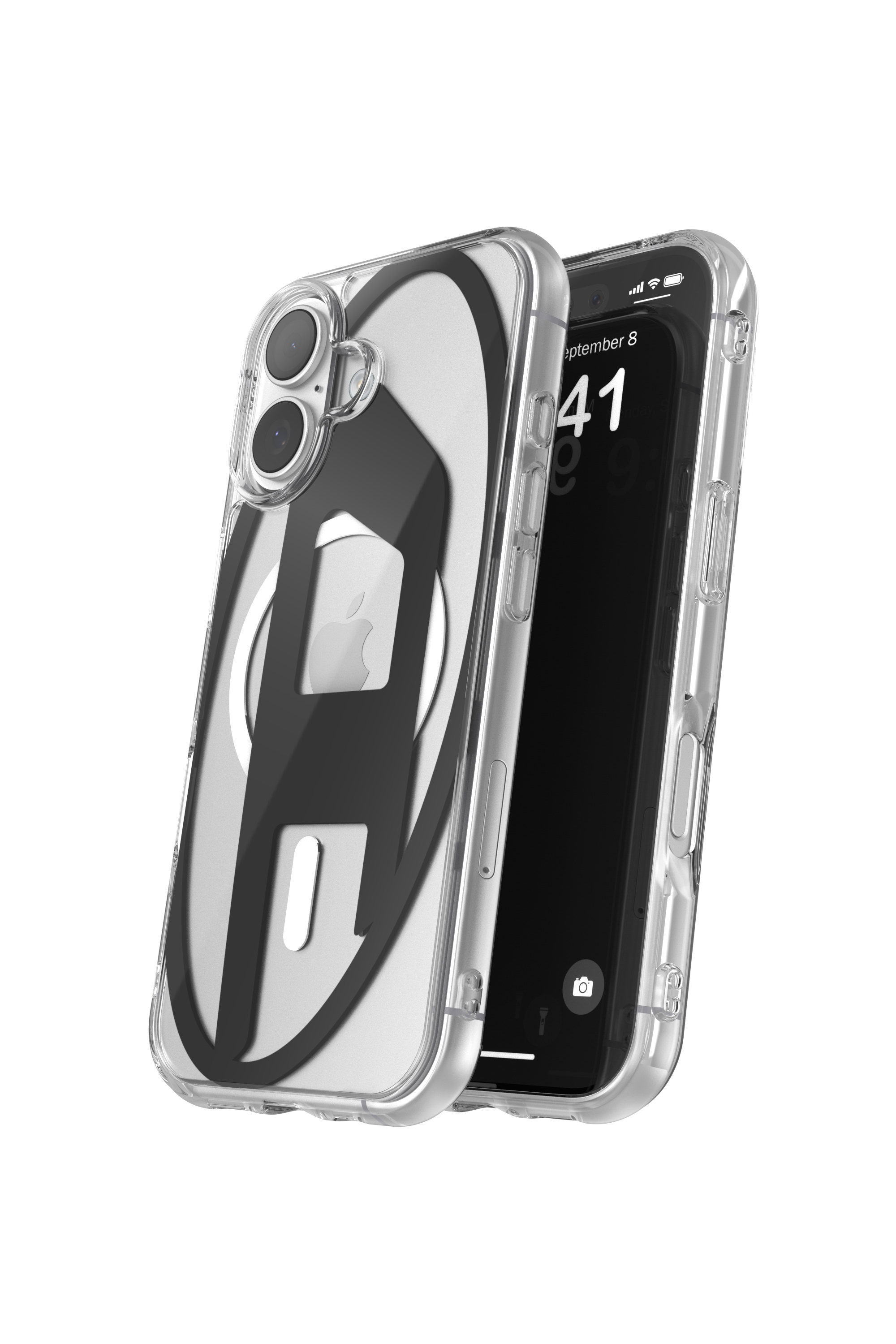 Diesel - 60415 AOP CASE, Unisex Oval D Metallic-Hülle mit Magsafe für iPhone 17 in Schwarz - 3