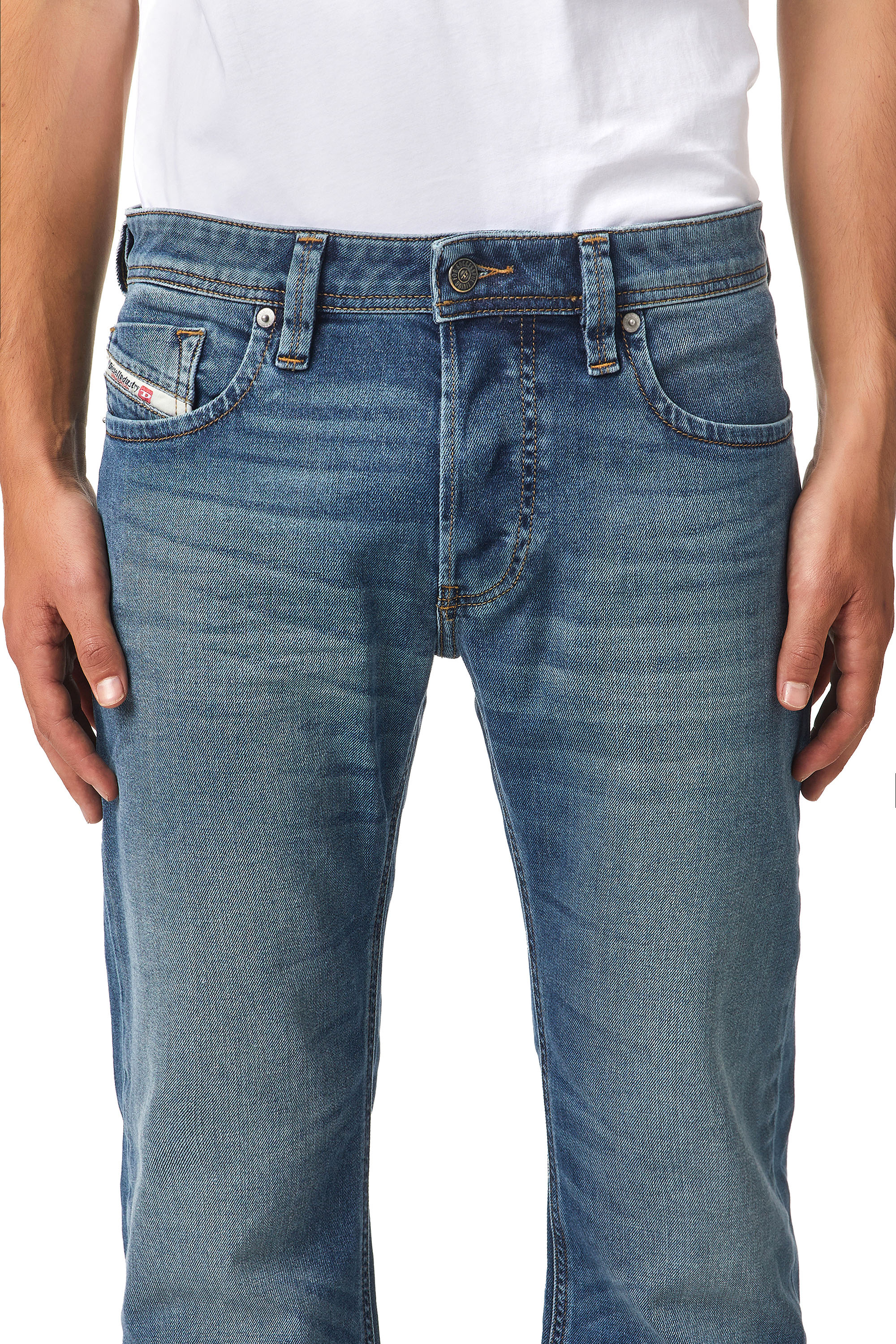 Diesel - Larkee 009EI Straight Jeans, Blu medio - Image 3