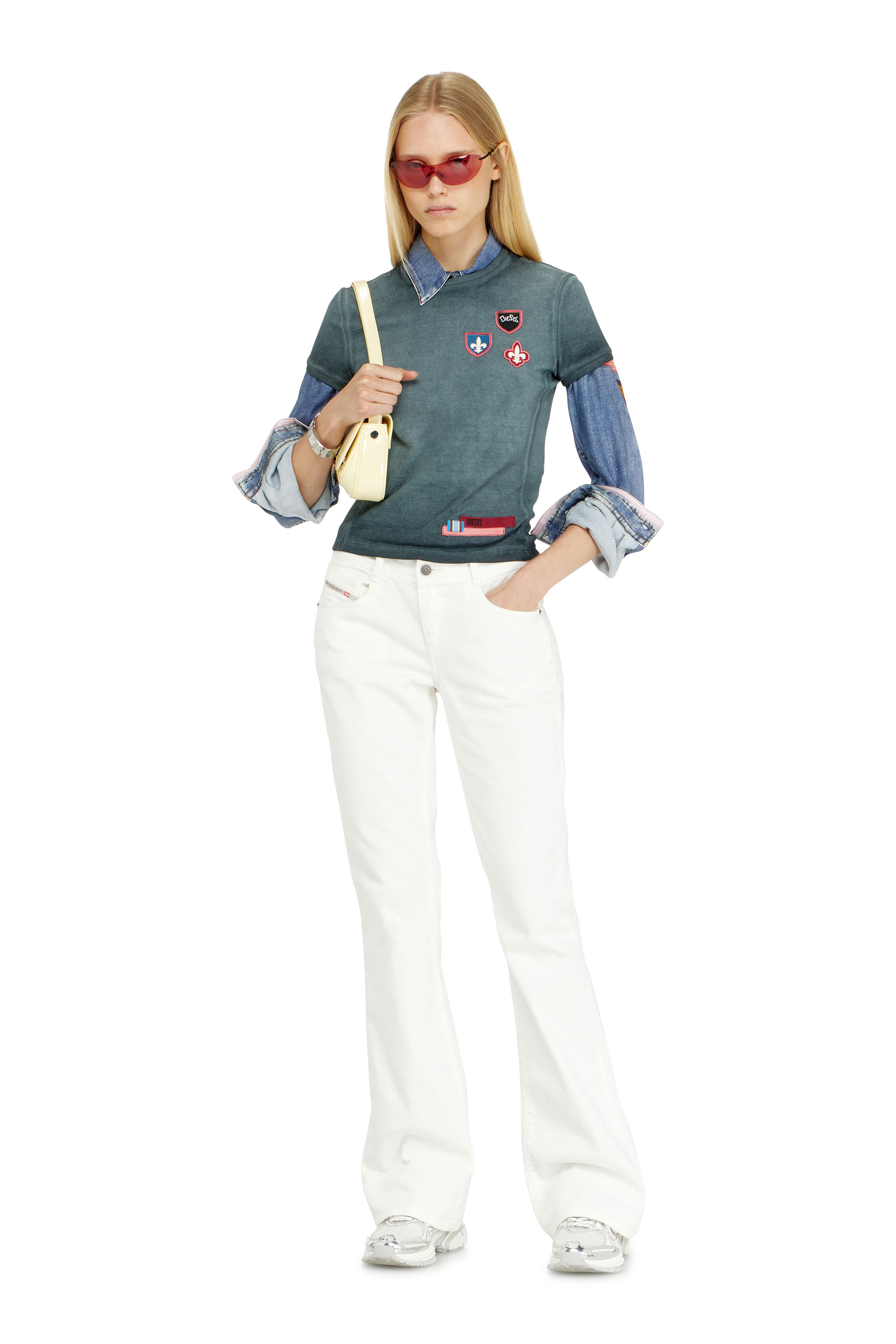 Diesel - Bootcut Jeans 1969 D-Ebbey 09D63 Donna, Bianco - Image 1