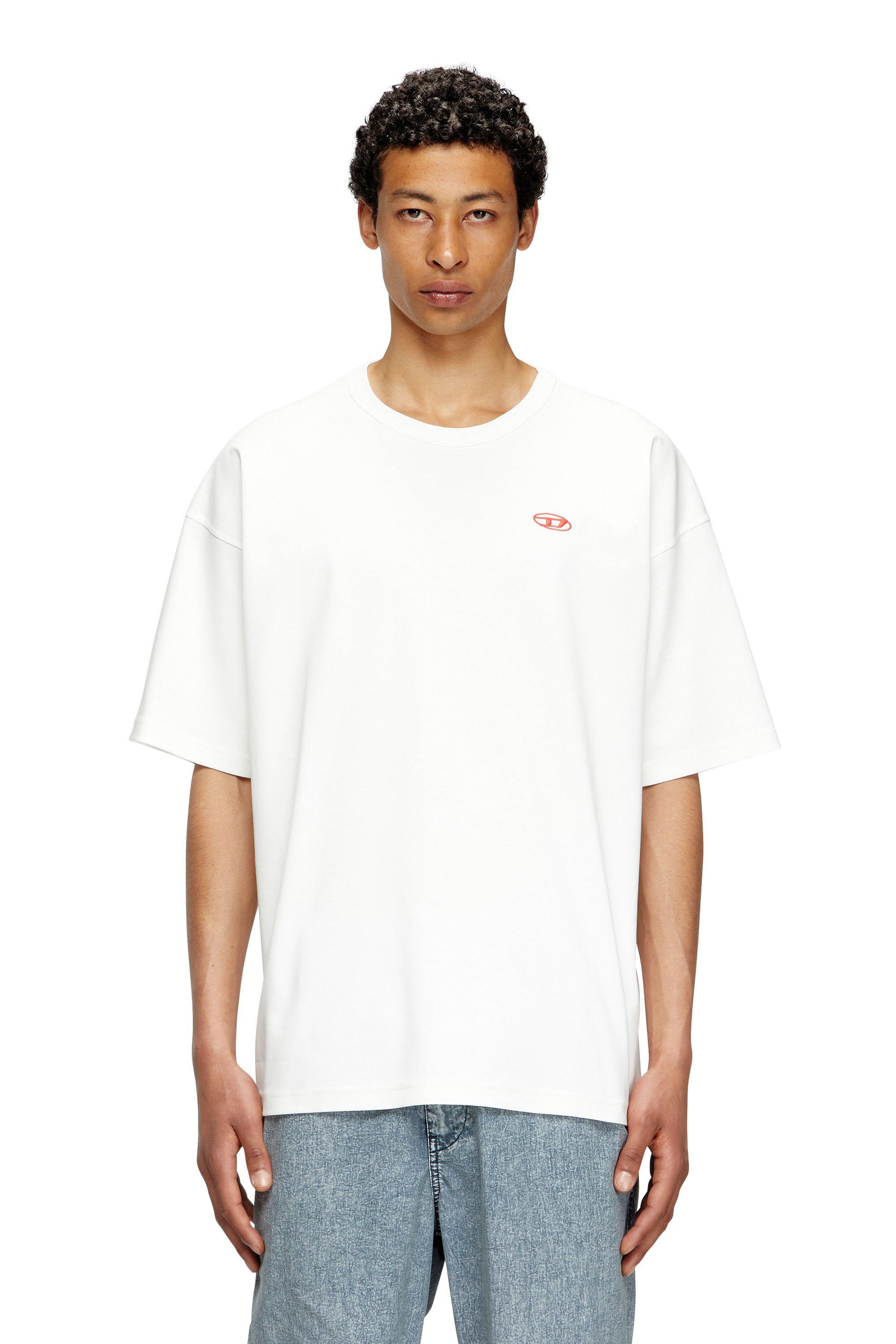 Diesel - T-BOXT-T6, T-shirt avec Oval D rouge Homme in Blanc - 1
