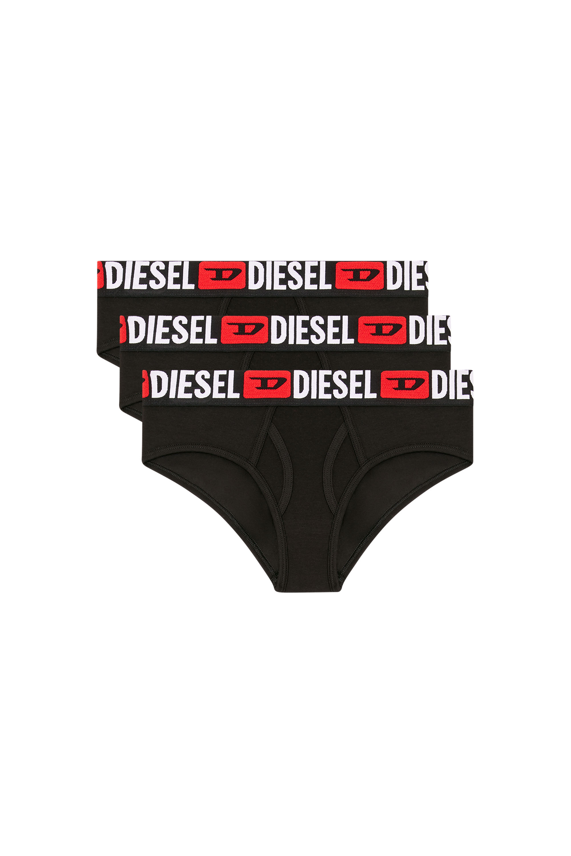 Diesel - OXY-D-CORE-3PACK, Lot de trois culottes avec maxi logo à la taille Femme in Noir - 1