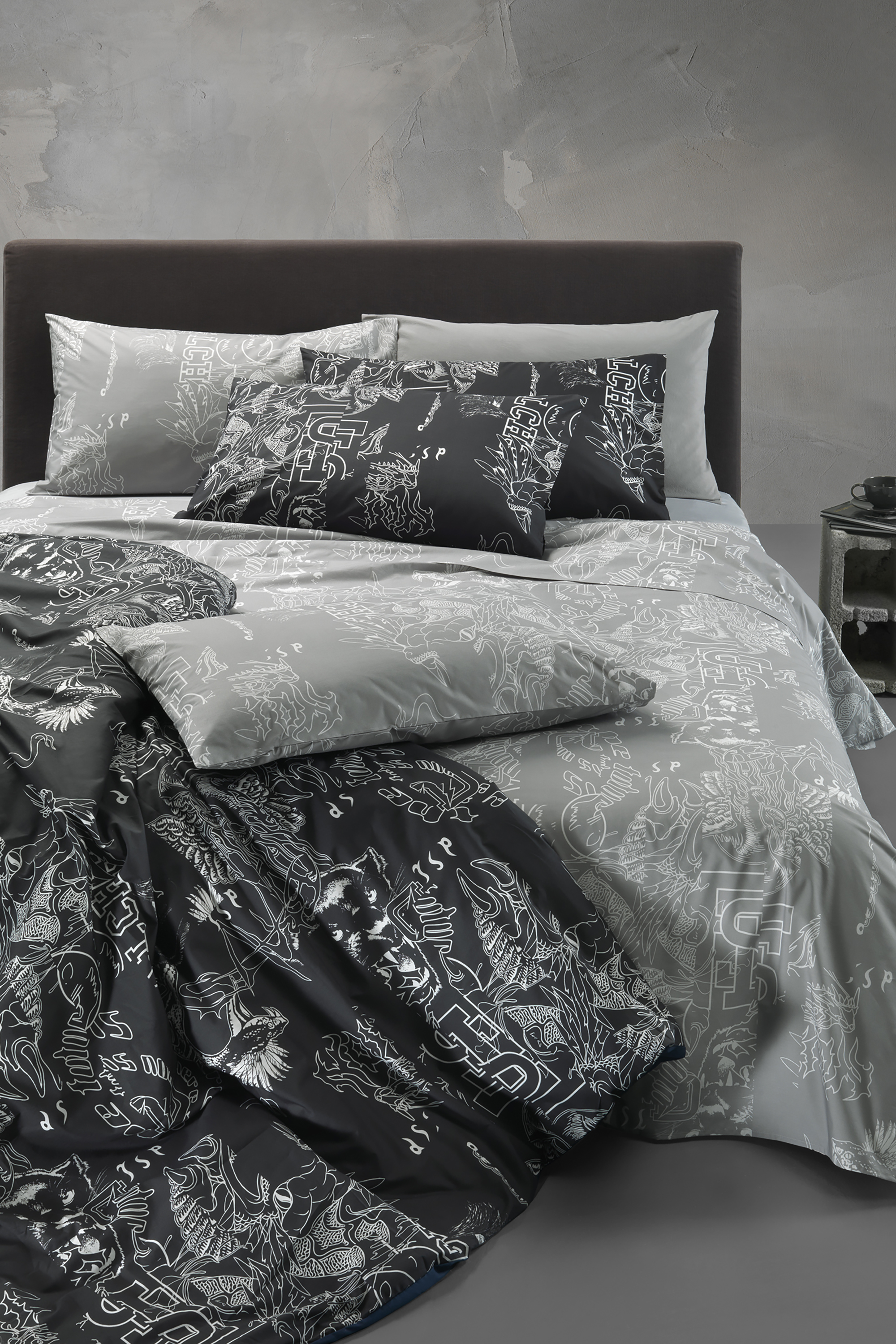 Diesel - 2004026 CLET COLLEGE    250X290 PR002, Parure de lit double COLLEGE Mixte in Noir - 3