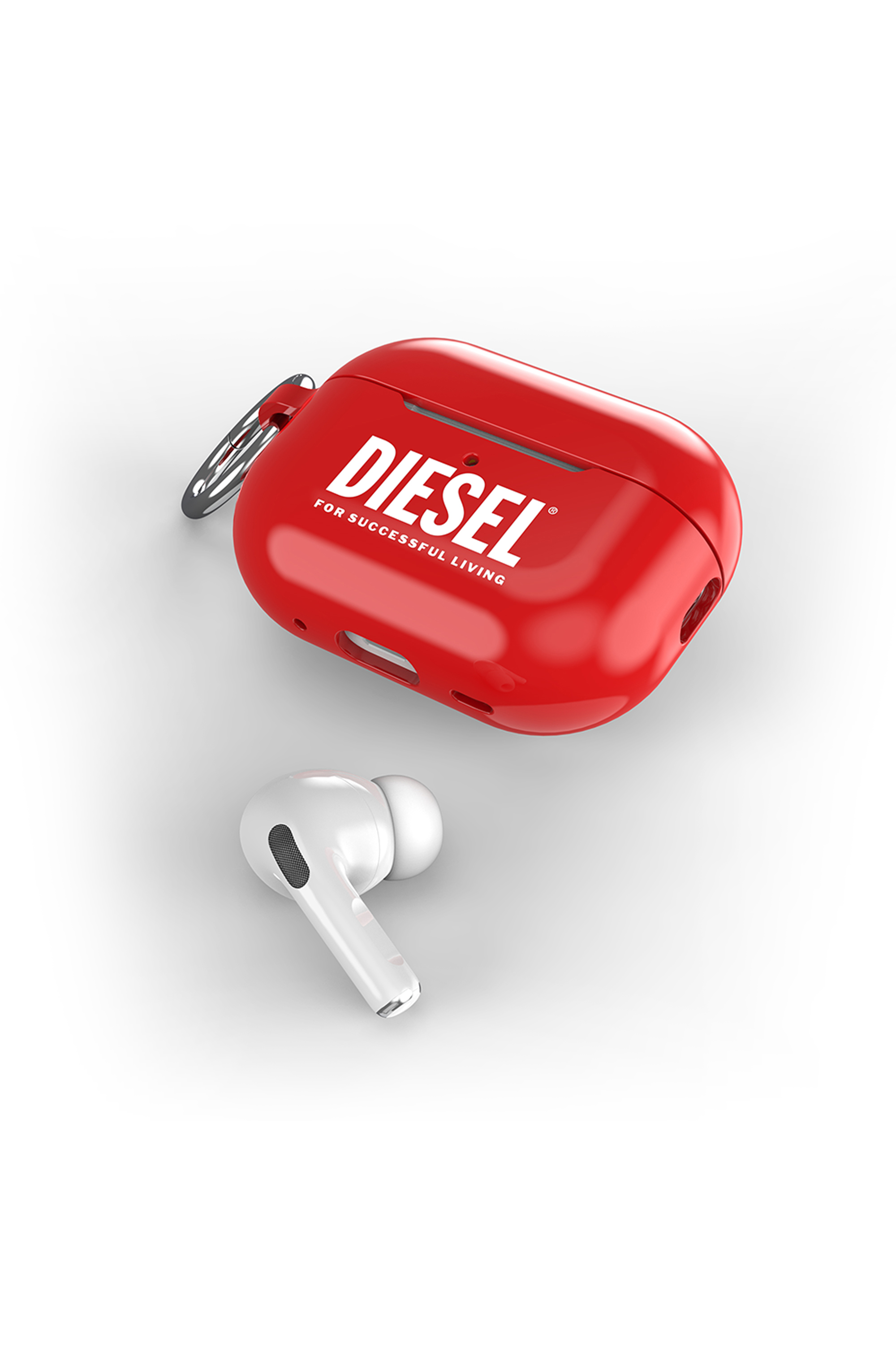 Diesel - 60066 AOP CASE, Unisex Cover per Airpods Pro/Pro 2 in Rosso - Image 4