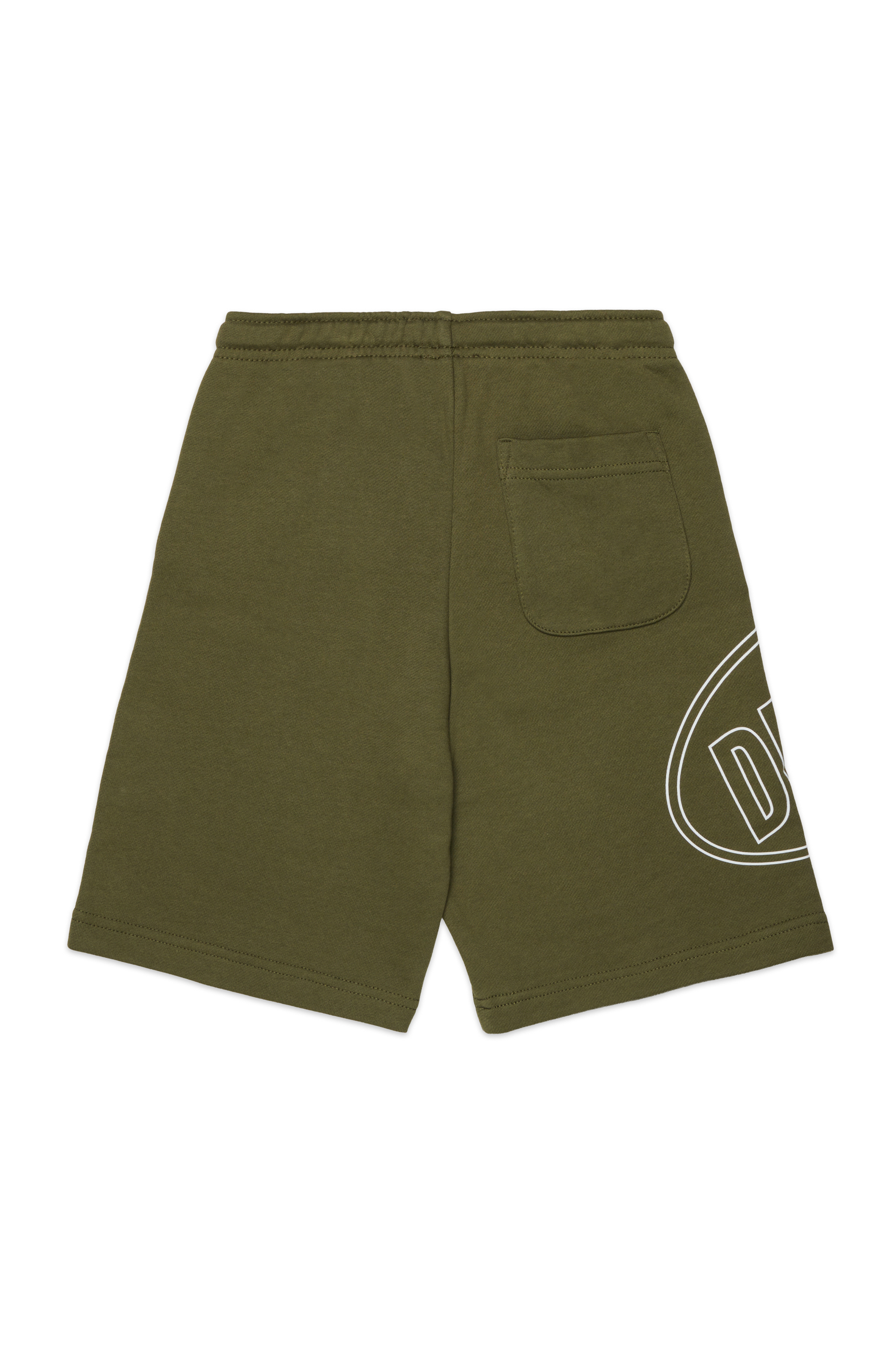 Diesel - PCIRCLE SHORT, Bermudas en coton avec imprim&eacute; maxi Homme in Vert - 2