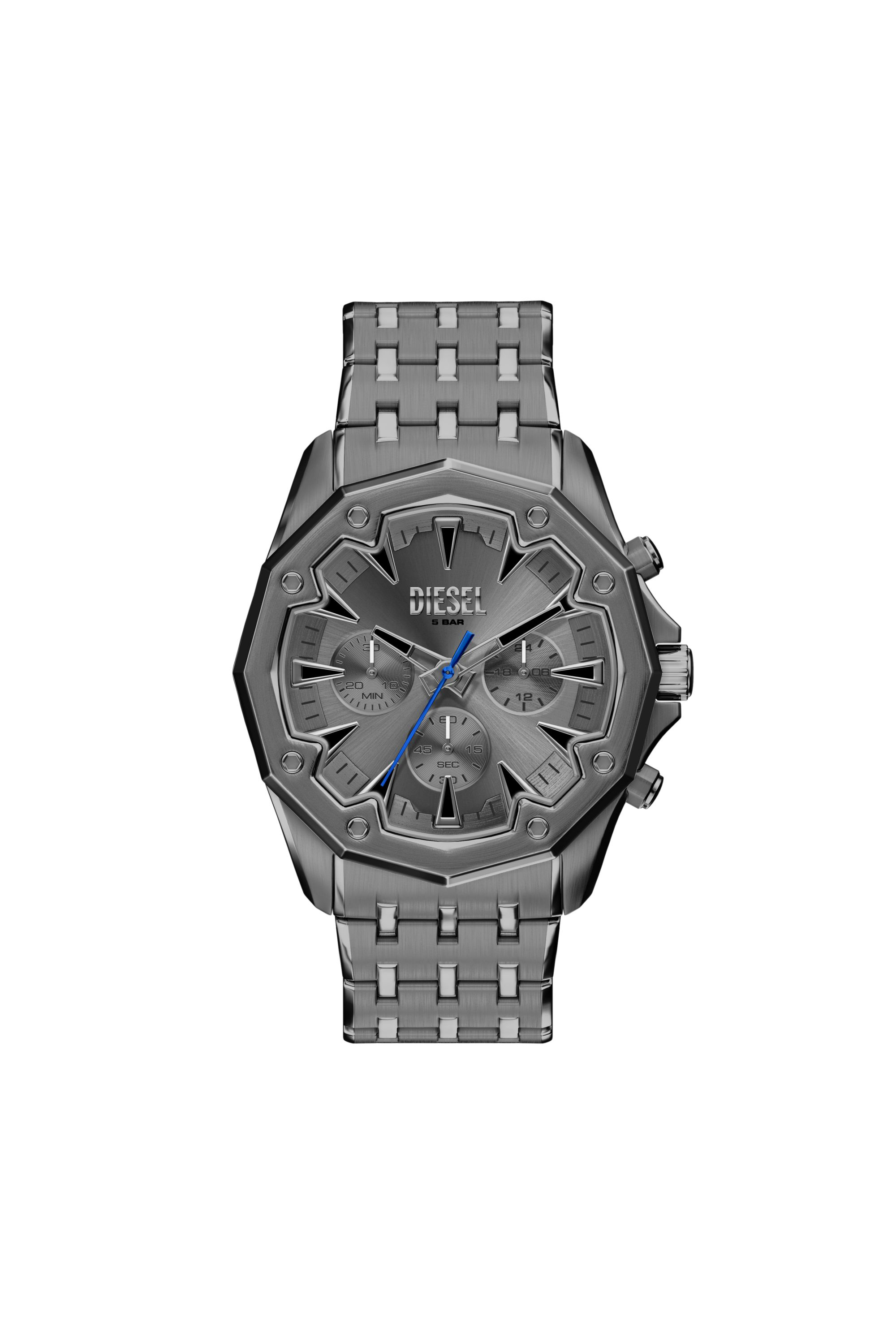 Diesel - DZ4708 WATCH, Montre Stinger en acier inoxydable gunmetal Homme in Gris - 1