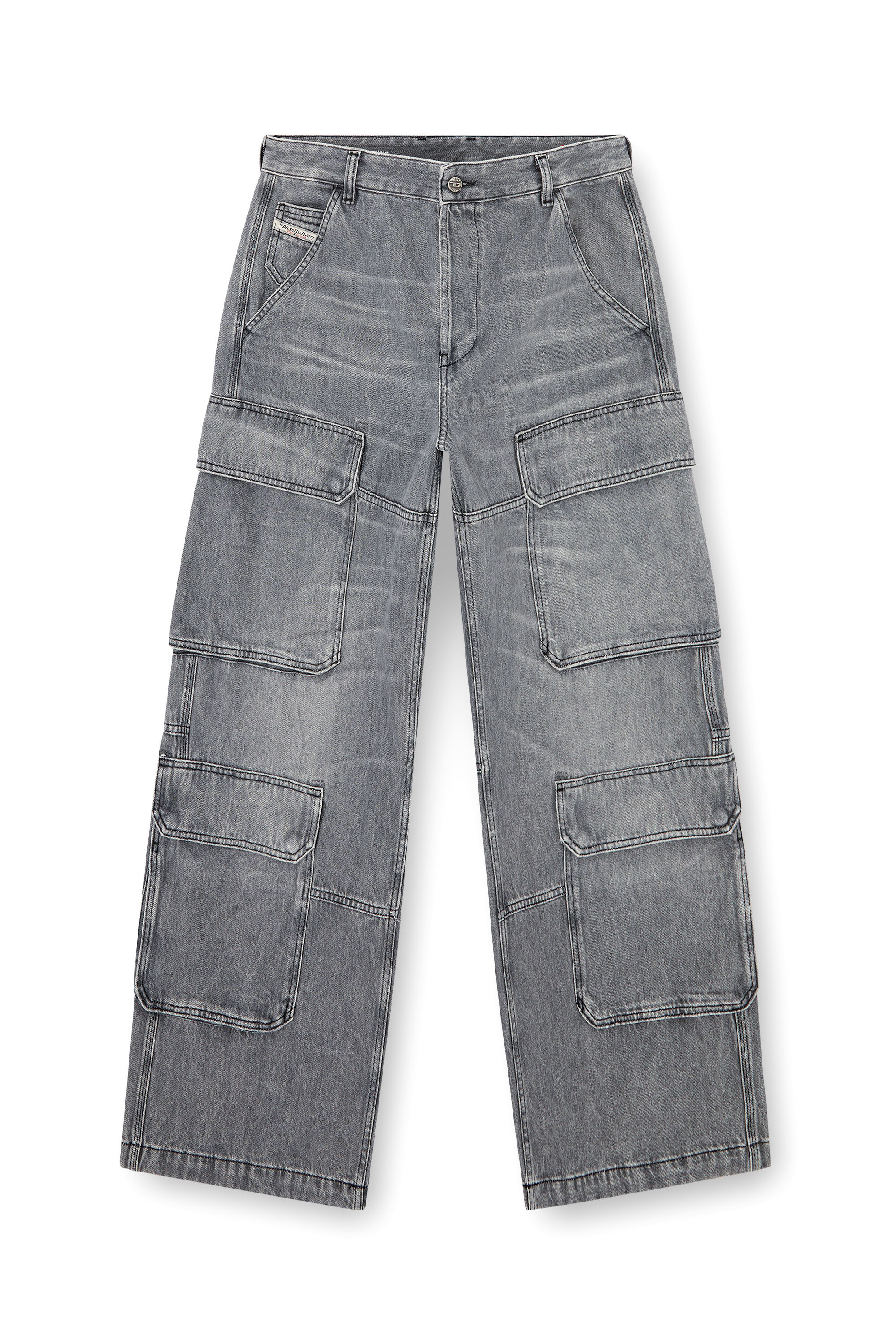 Diesel - Relaxed Jeans D-Touch 0DCBE Homme, Gris Clair - Image 2