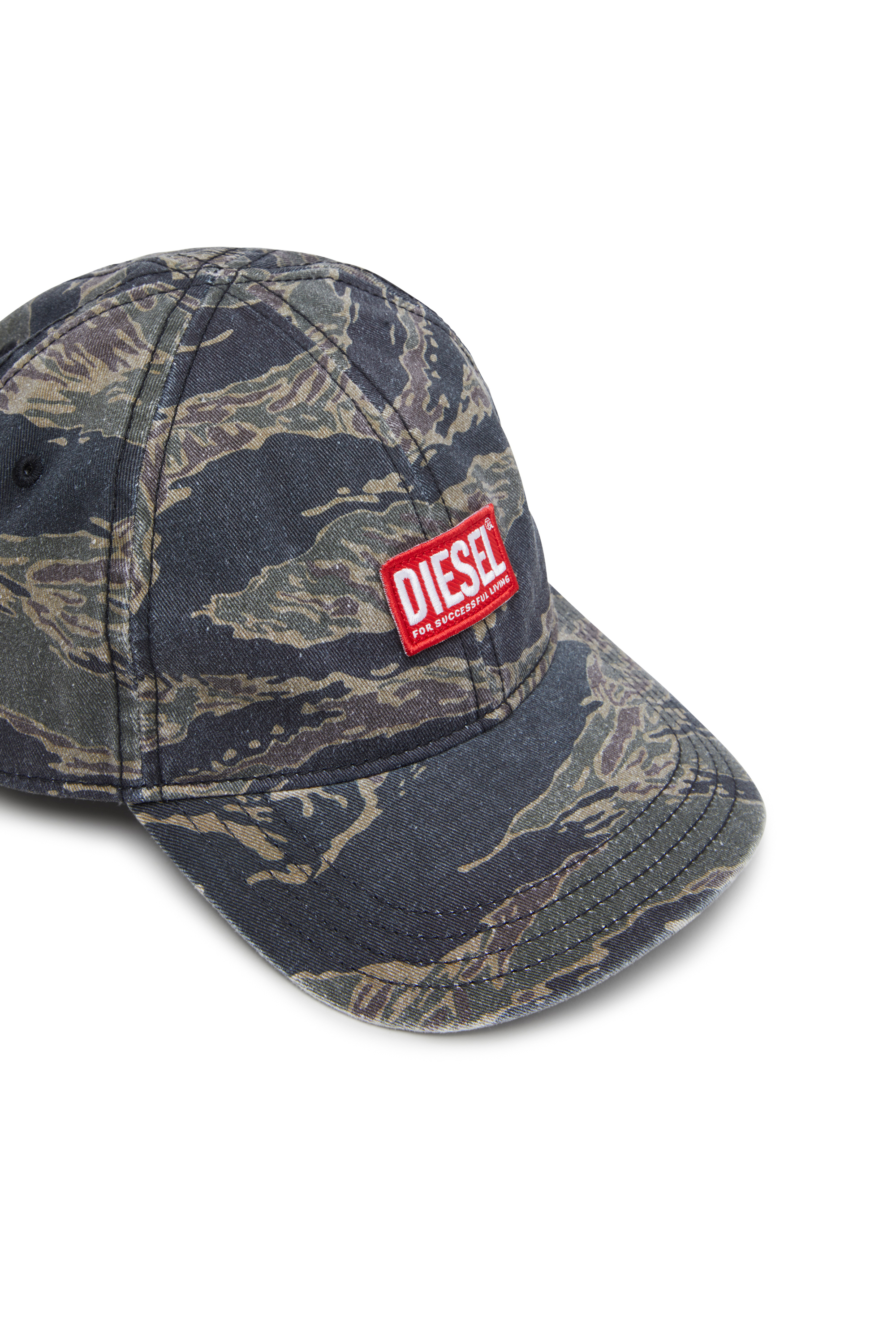 Diesel - C-VADO, Baseball cap con stampa camouflage Uomo in Verde - 3