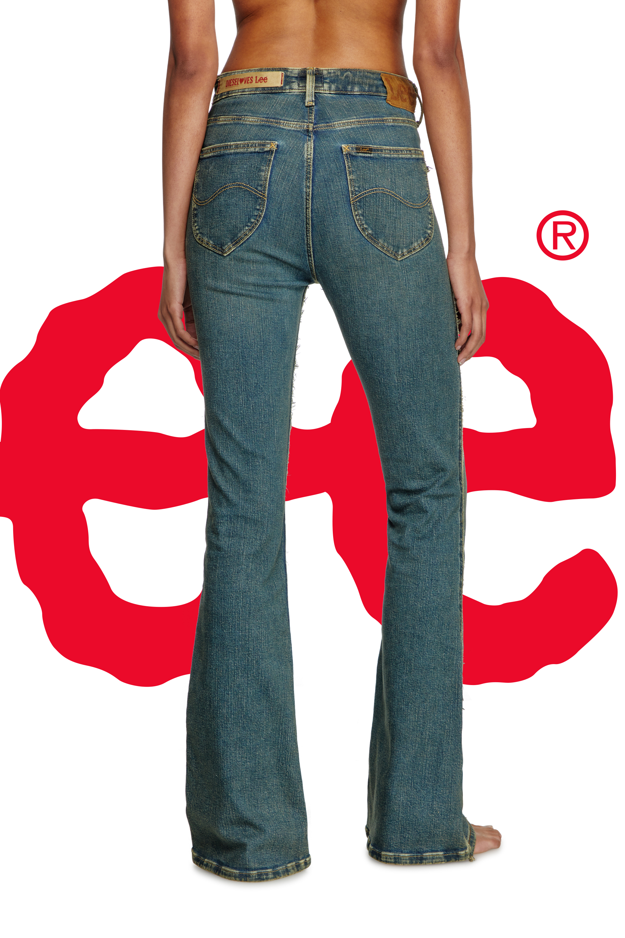 Regular Jeans Dieseloves 01 09N01, Bleu Foncé Diesel - Regular Jeans Dieseloves 01 09N01 Femme, Bleu Foncé - Image 6