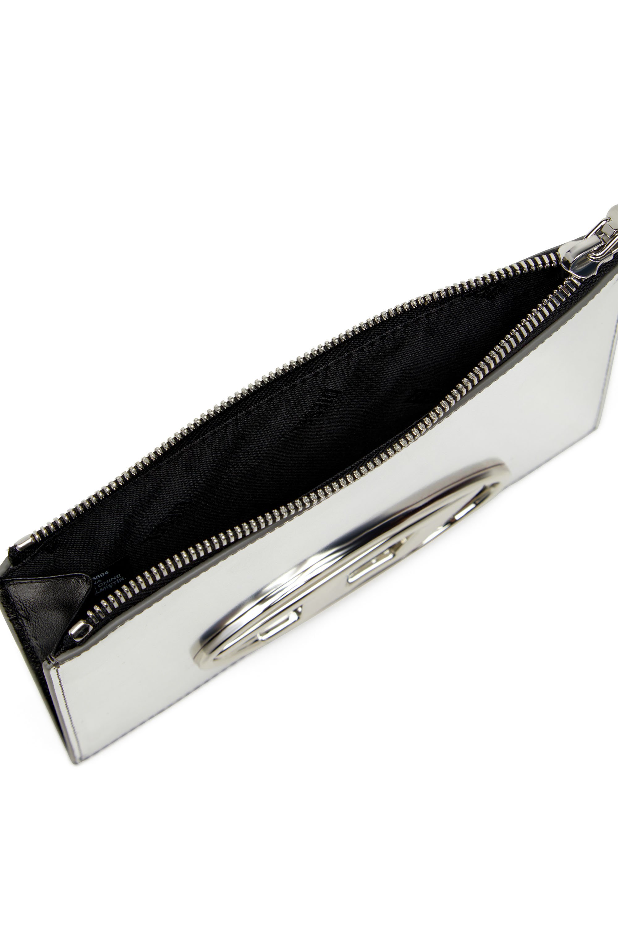 Diesel - 1DR POUCH III, Unisex Pouch mit Reißverschluss aus Hochglanzleder in Silber - 4