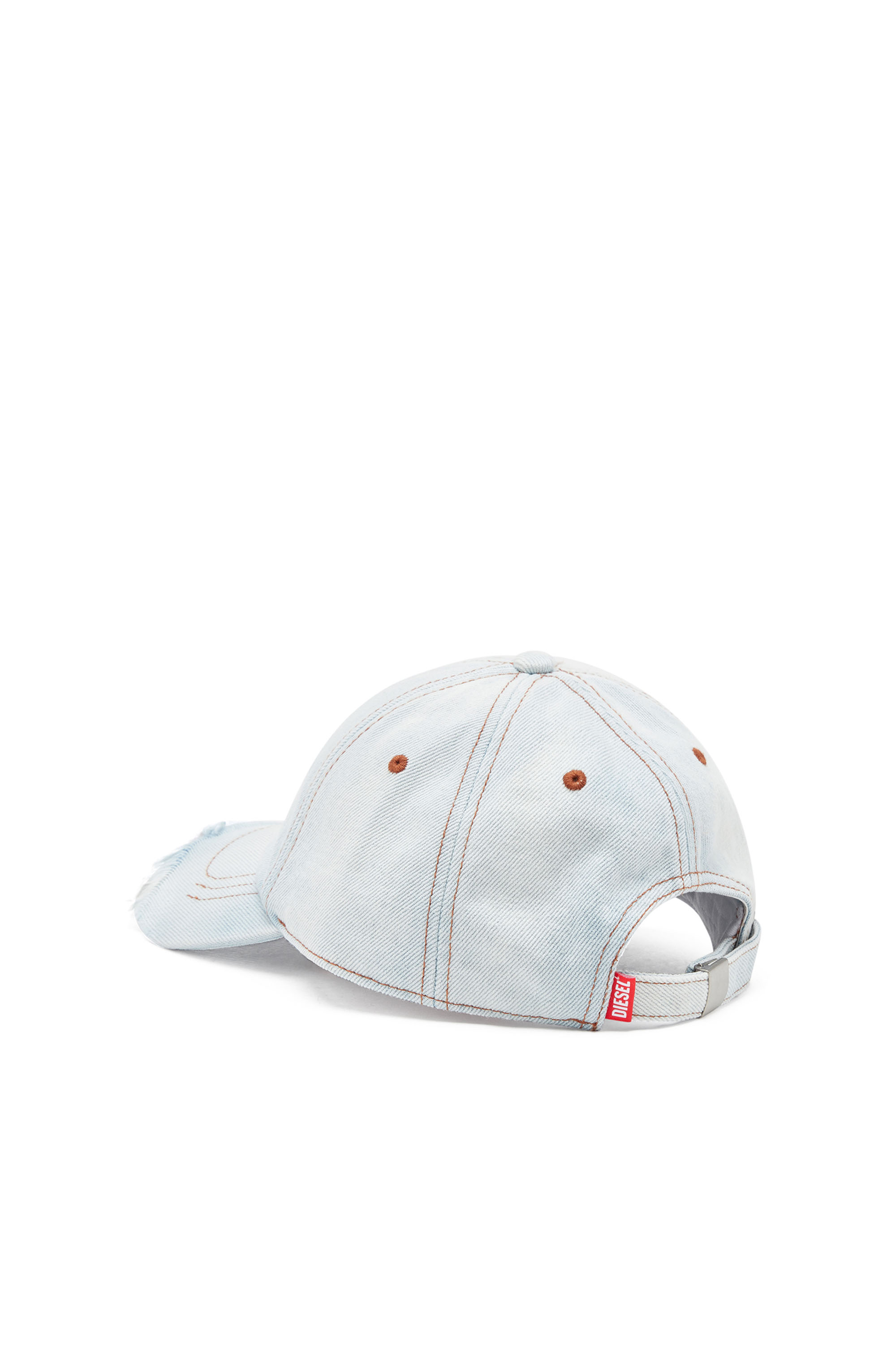 Diesel - C-REEP-1, Homme Casquette de baseball en denim avec visière effilochée in Bleu - Image 2