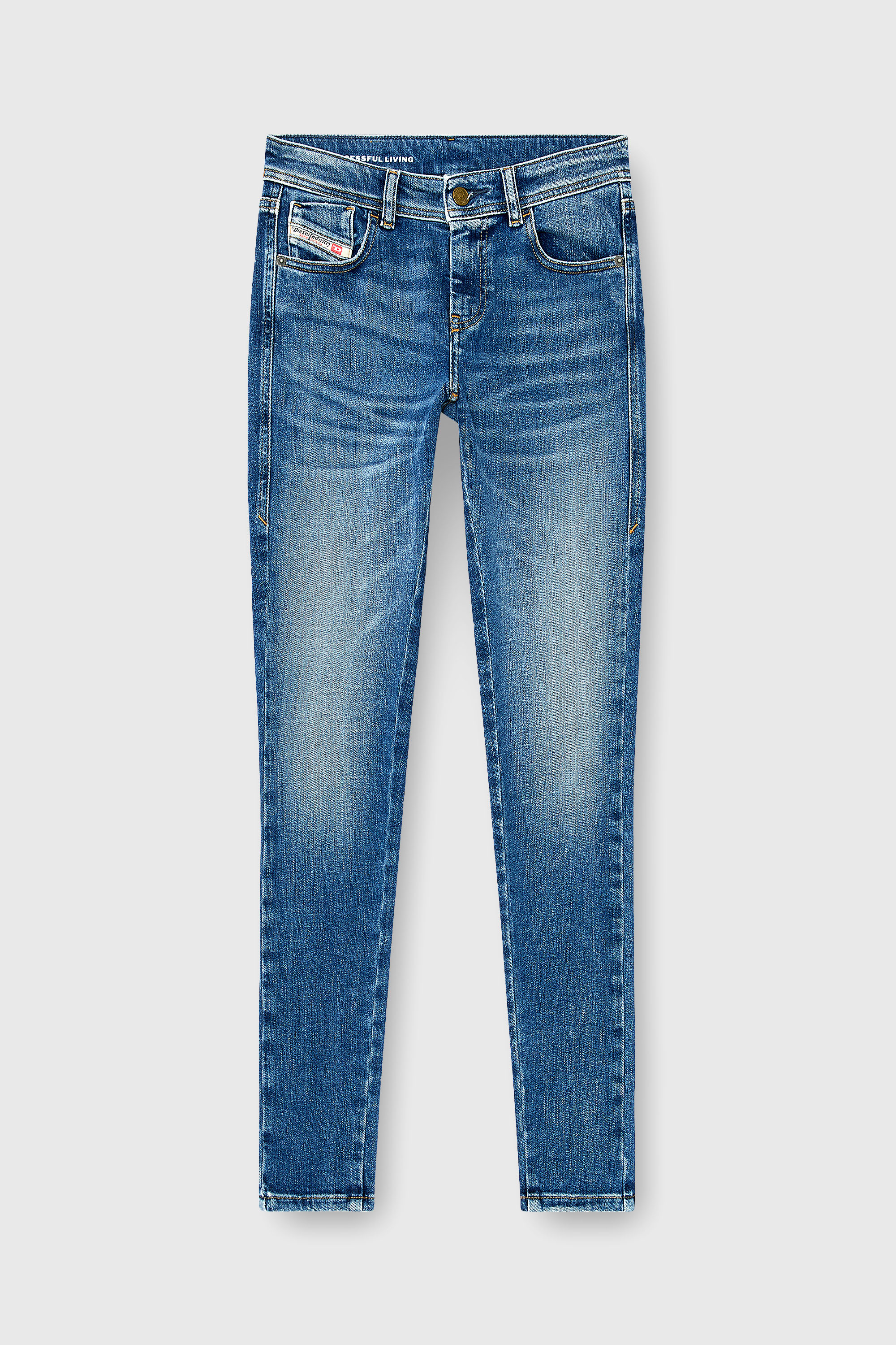 Diesel - Woman's Skinny Jeans 2017 Slandy 09P71, Medium blue - 2