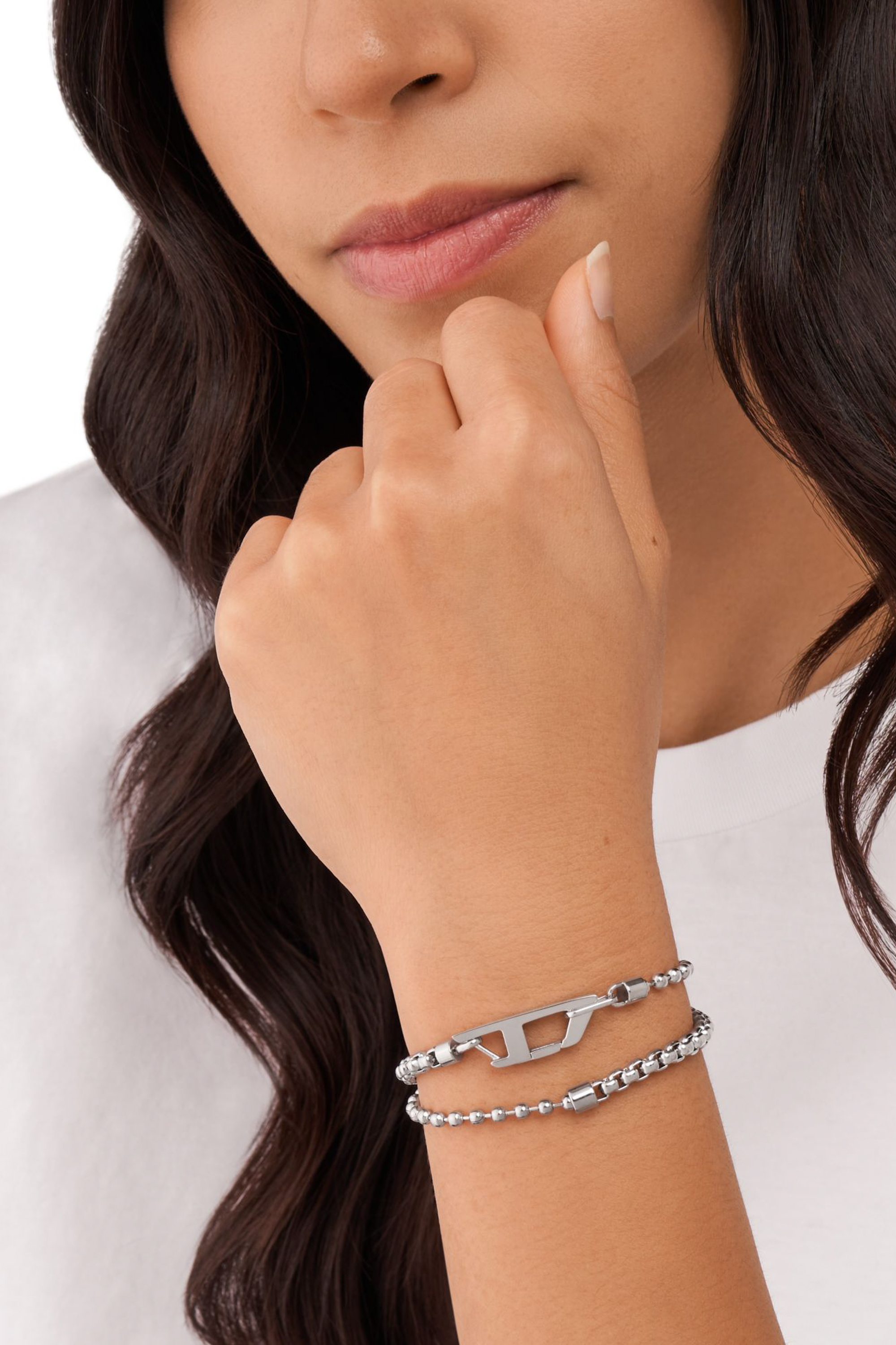 Diesel - DX1473, Bracelet cha&icirc;ne en acier inoxydable Mixte in Gris argent&eacute; - 4