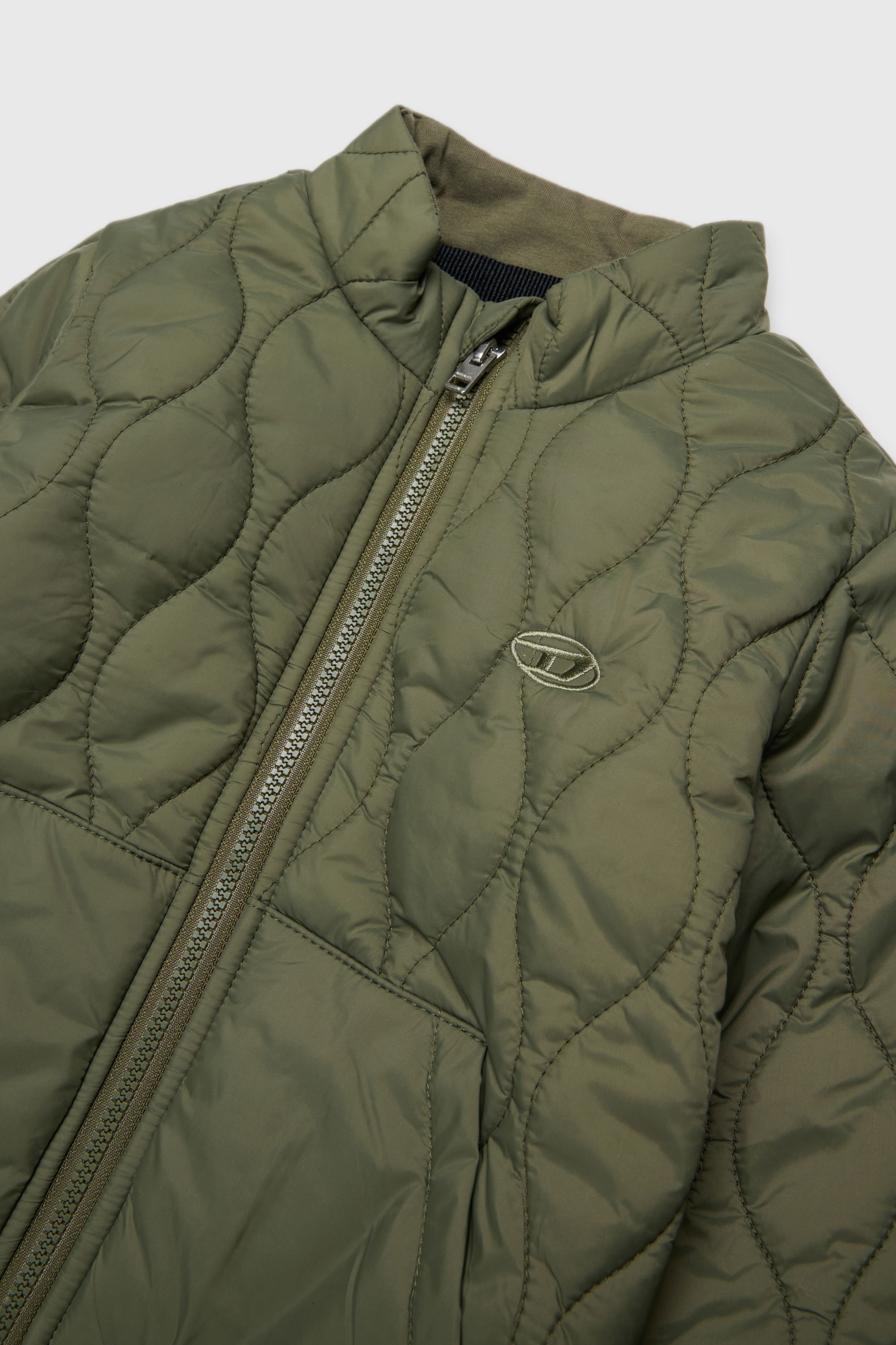 Diesel - JONIONB, Veste matelass&eacute;e avec broderie Oval D Homme in Vert - 2