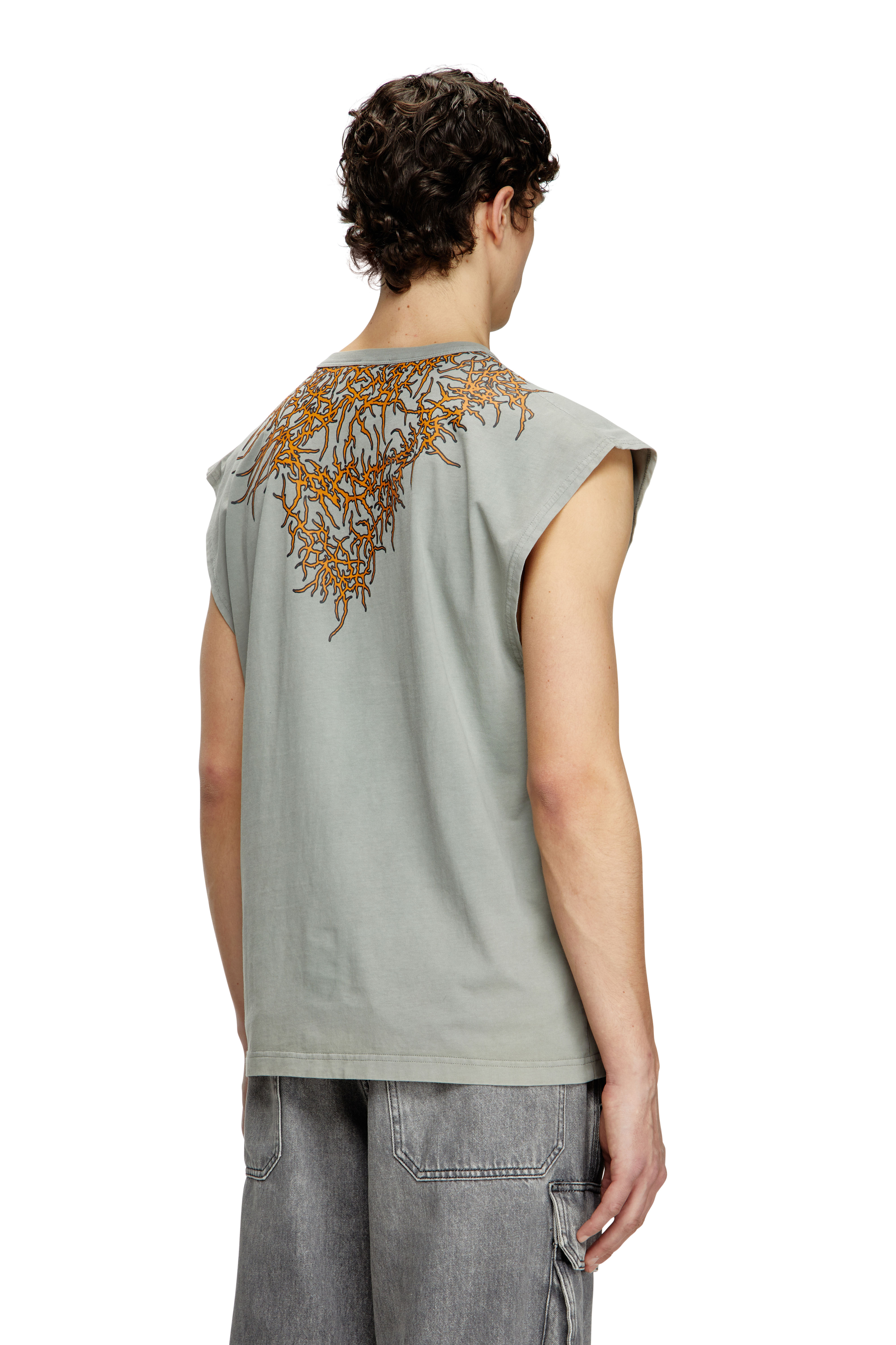 Diesel - T-BOXT-SL-R1, Tank top con grafiche tattoo Uomo in Grigio - 4