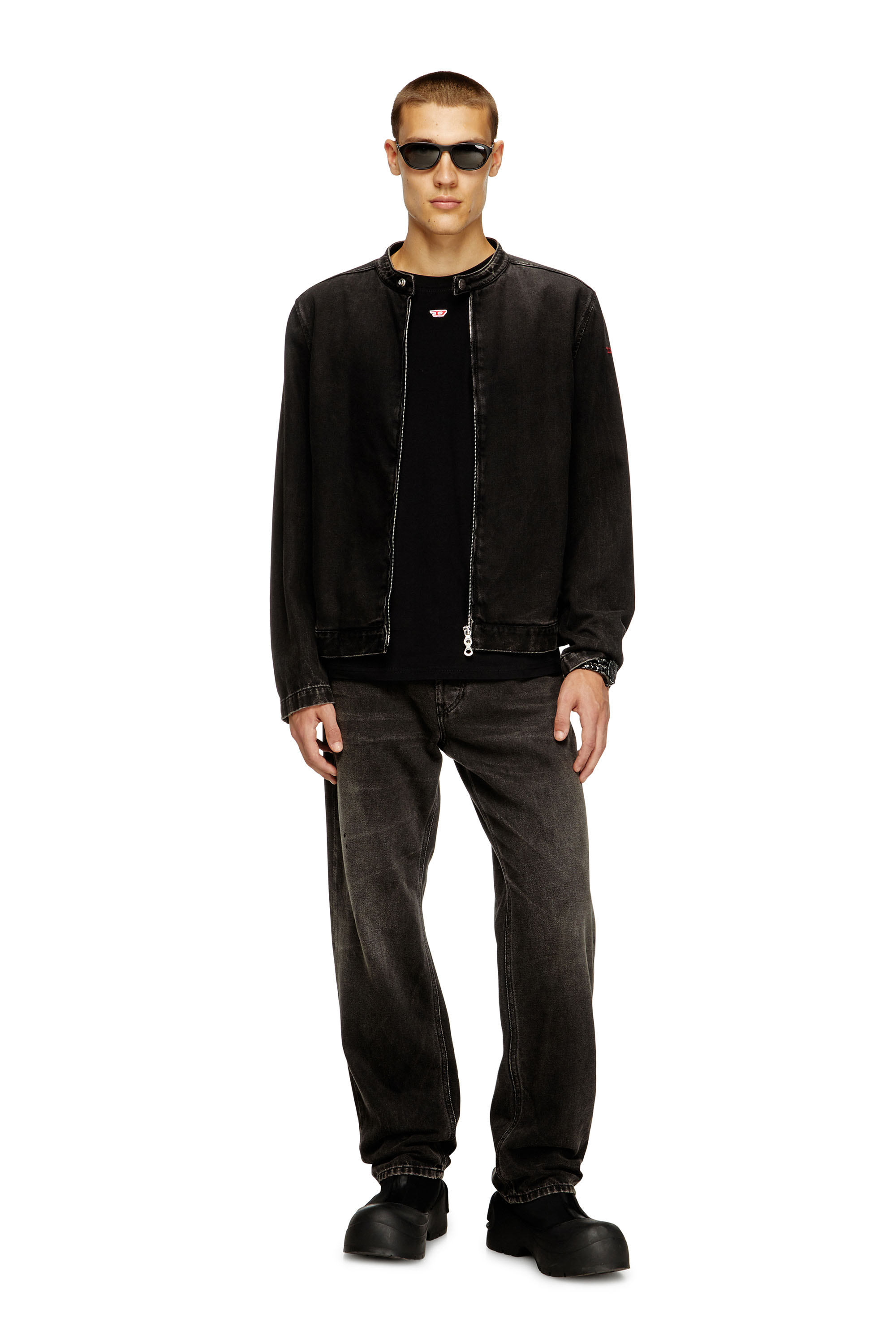 Diesel - T-BOXT-LS-D, T-shirt &agrave; manches longues avec empi&egrave;cement D Mixte in Noir - 4