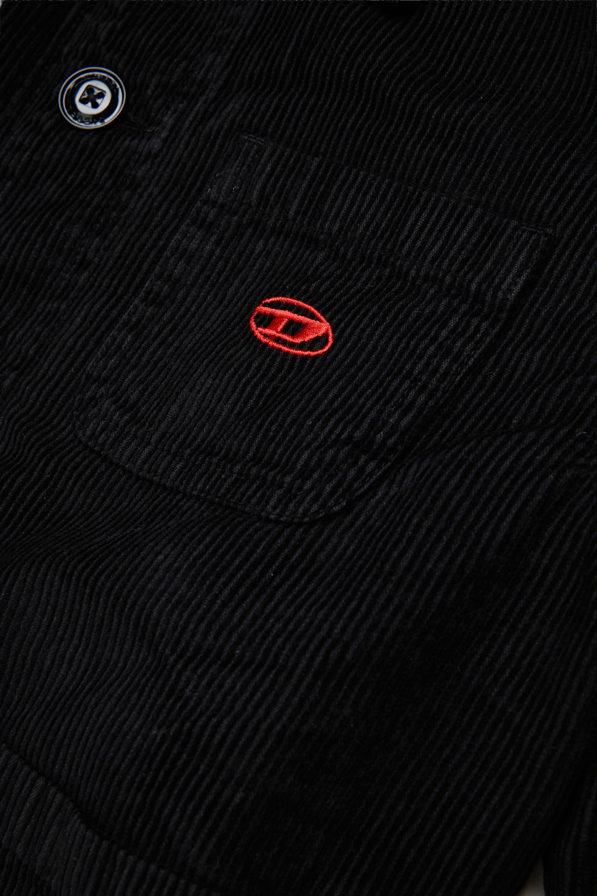 Diesel - JMILL, Surchemise en velours c&ocirc;tel&eacute; Homme in Noir - 4