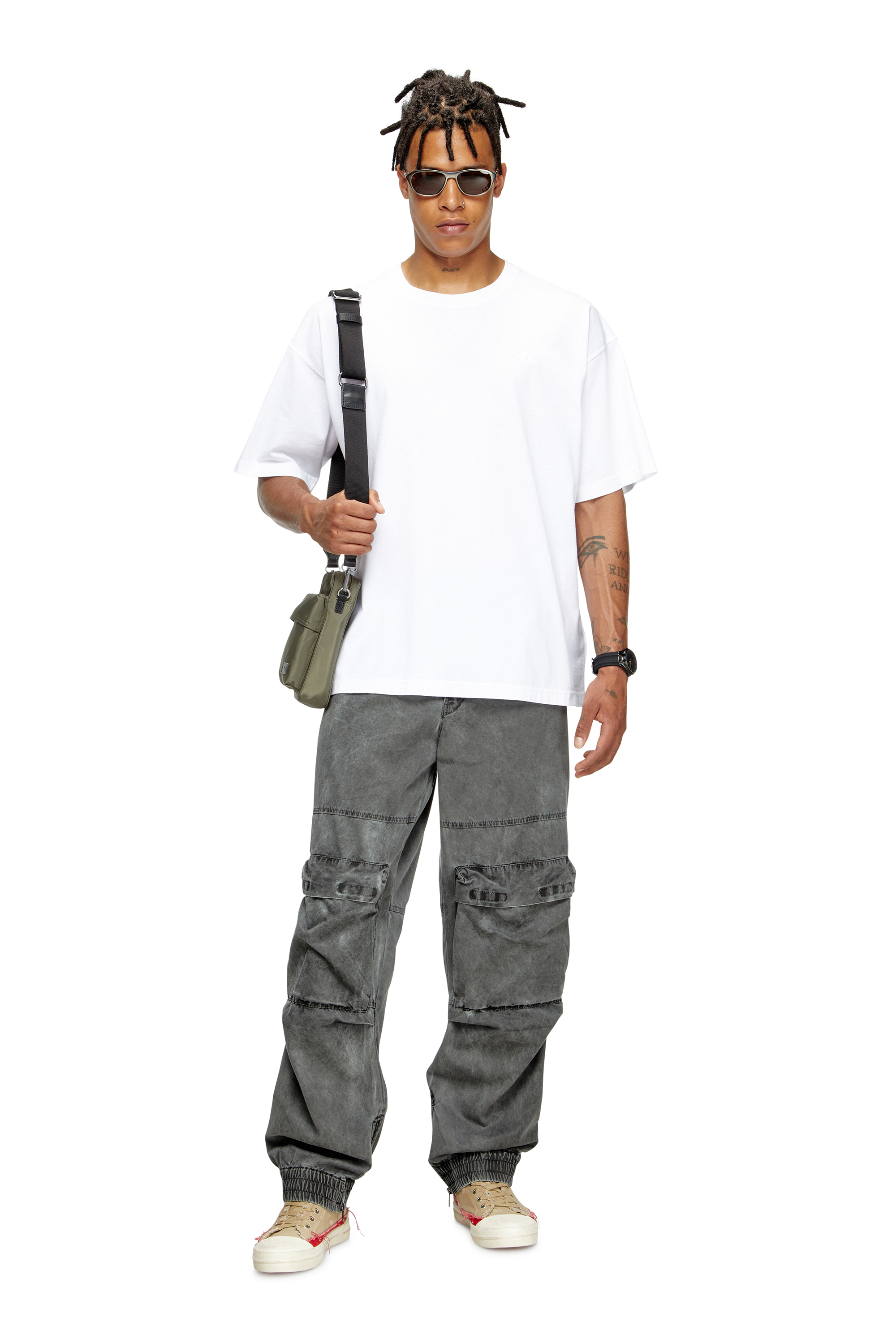 Diesel - MULTI-PKTS CROSSBODY X, Multi-Pkts-Sac à bandoulière en étoffe utilitaire Mixte in Vert - 2