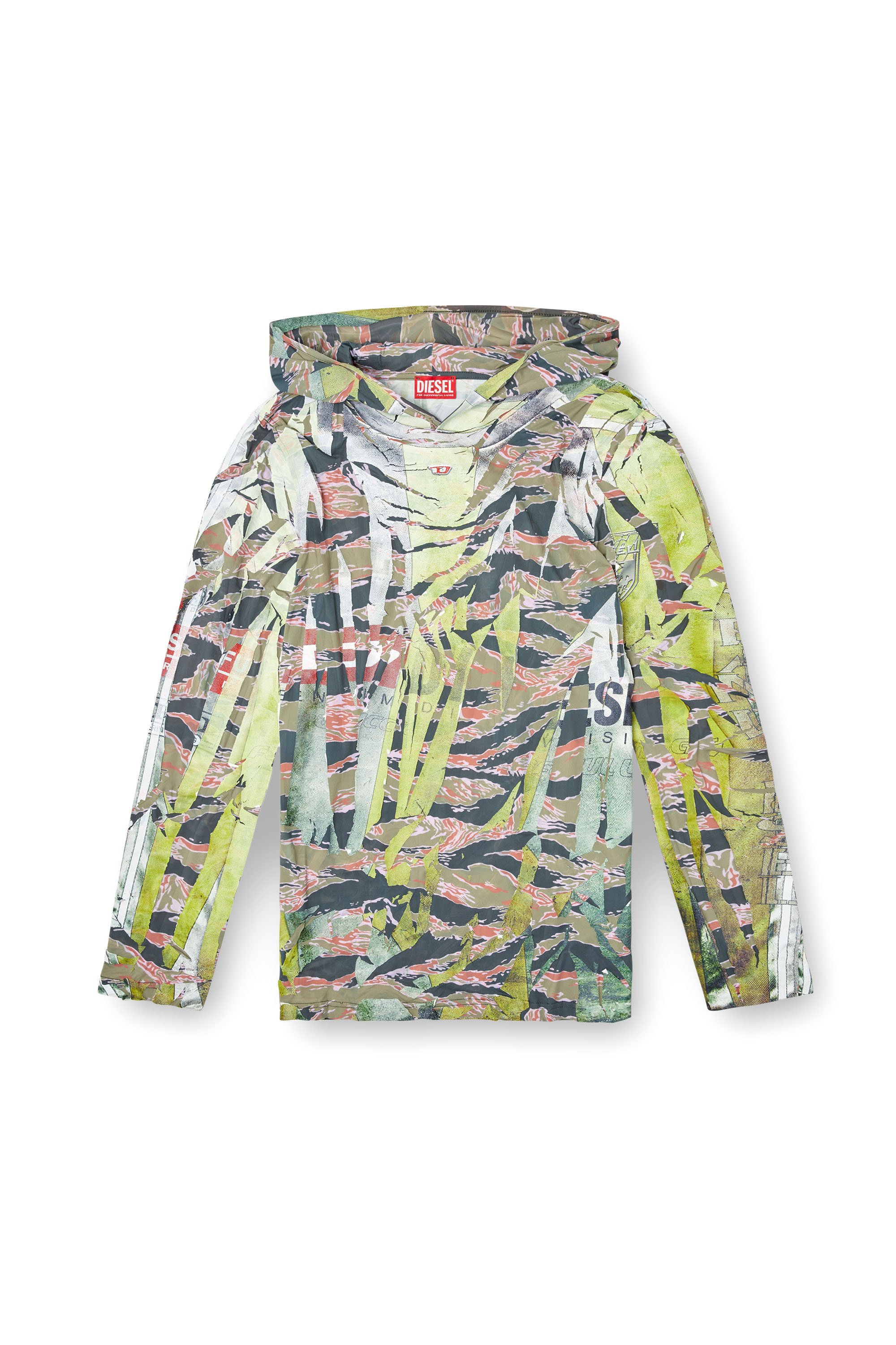 Diesel - T-GILLIS, Hoodie effetto camouflage spezzato Unisex in Multicolor - 3