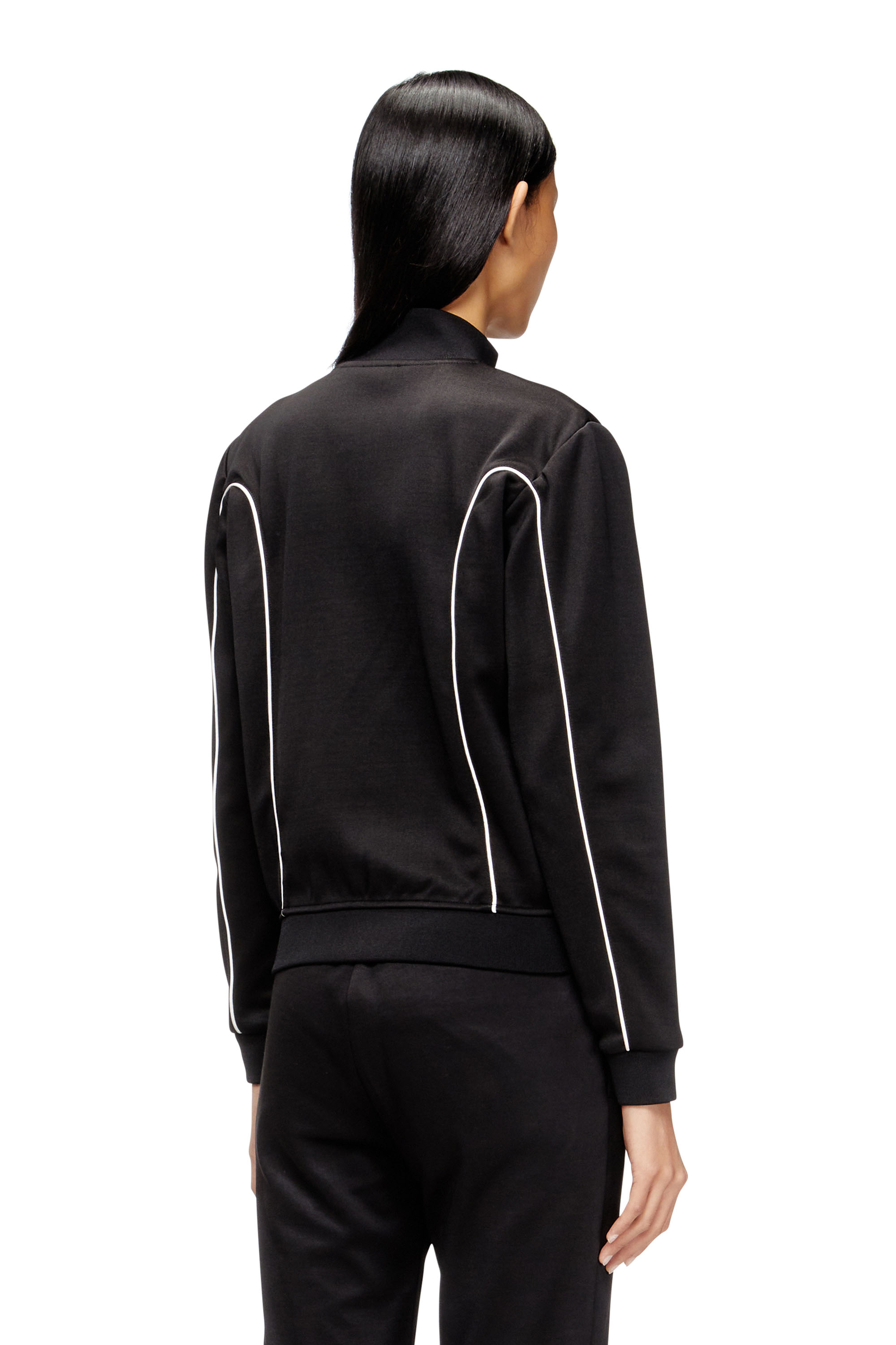 Diesel - F-LOCKING-OD, Veste en molleton avec passepoil contrastant Femme in Polychrome - 4