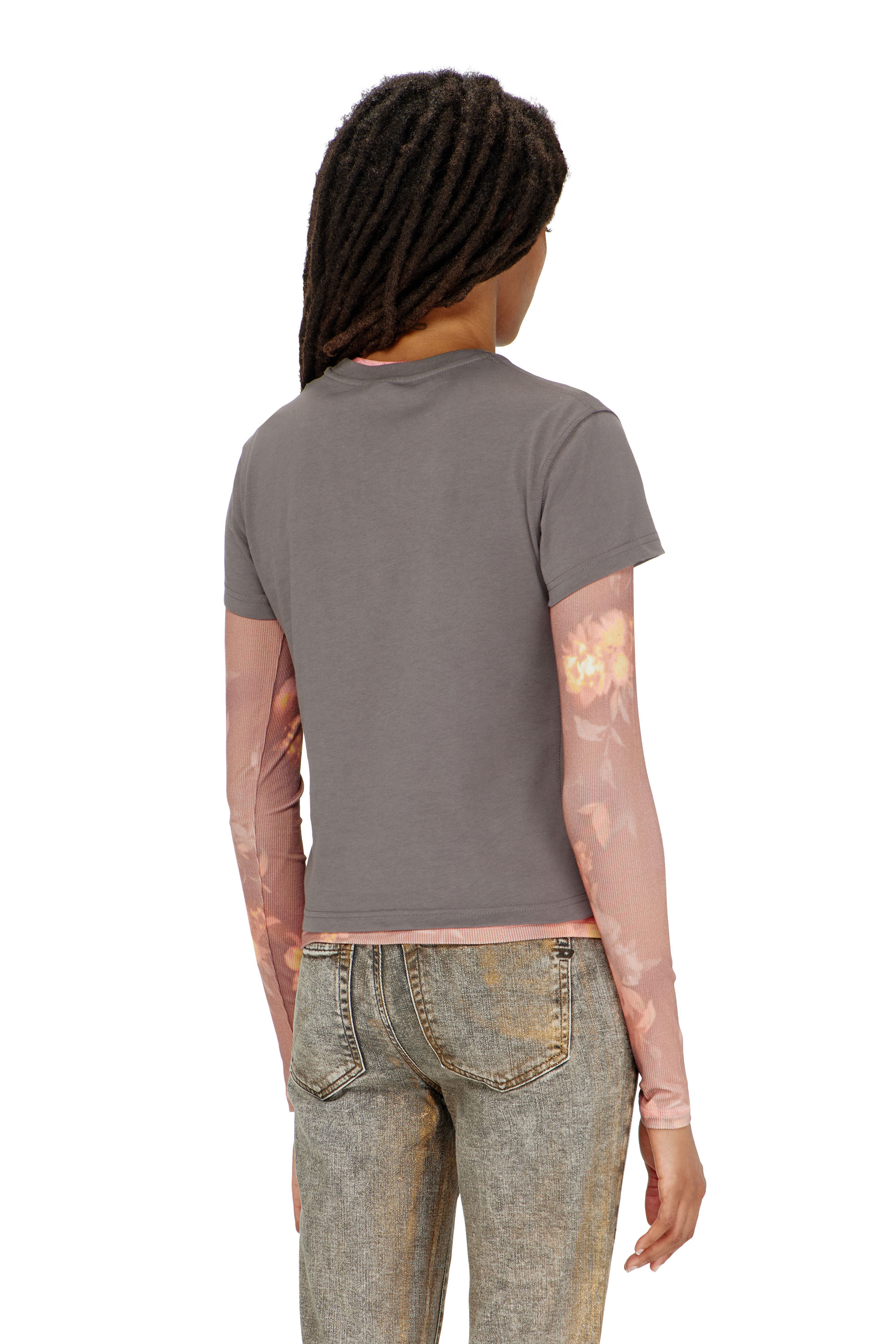 Diesel - T-ILA-AA4, T-shirt con stampa logo Donna in ToBeDefined - 4