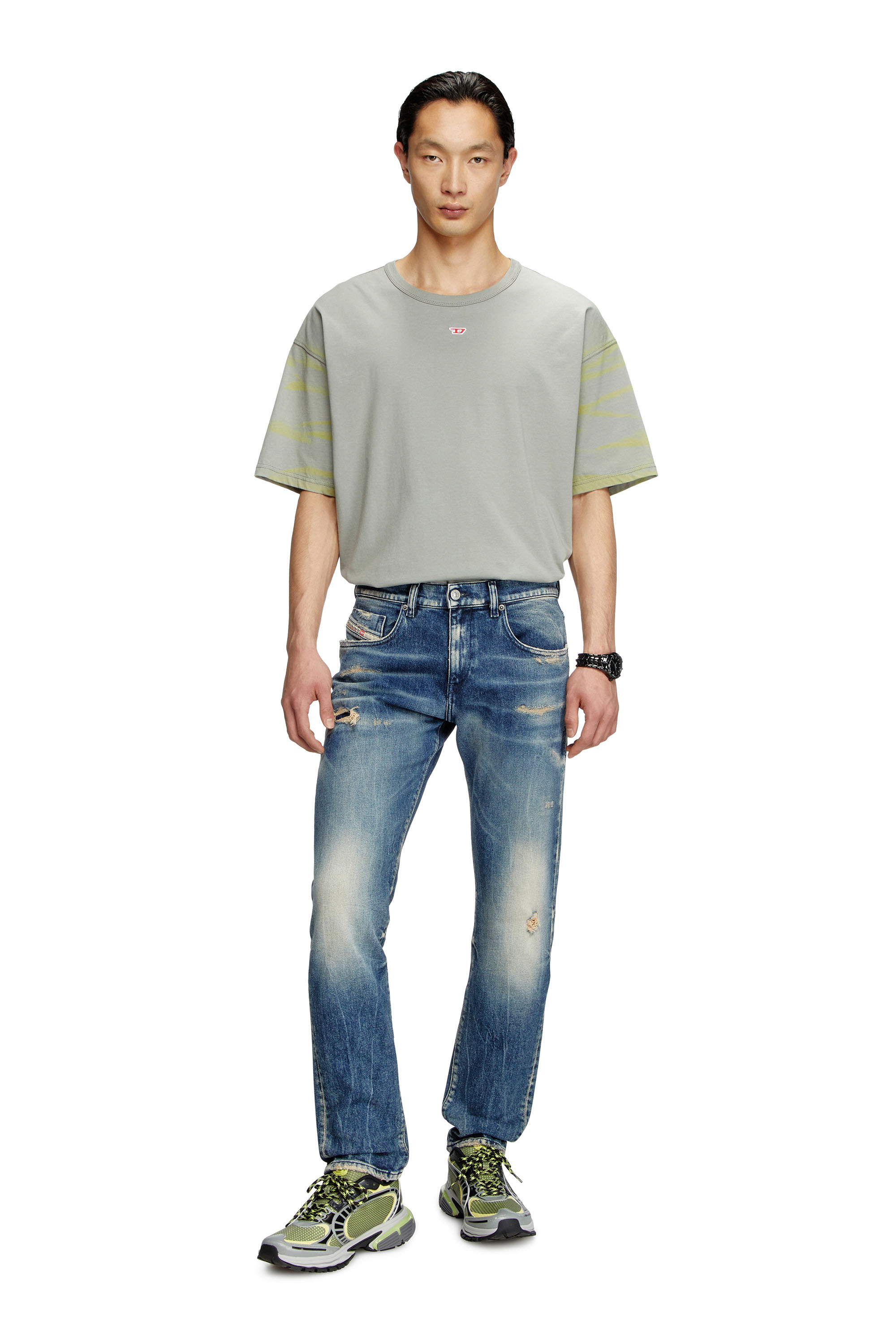 Diesel - Slim Jeans 2019 D-Strukt 007Y6 Uomo, Blu Scuro - Image 2