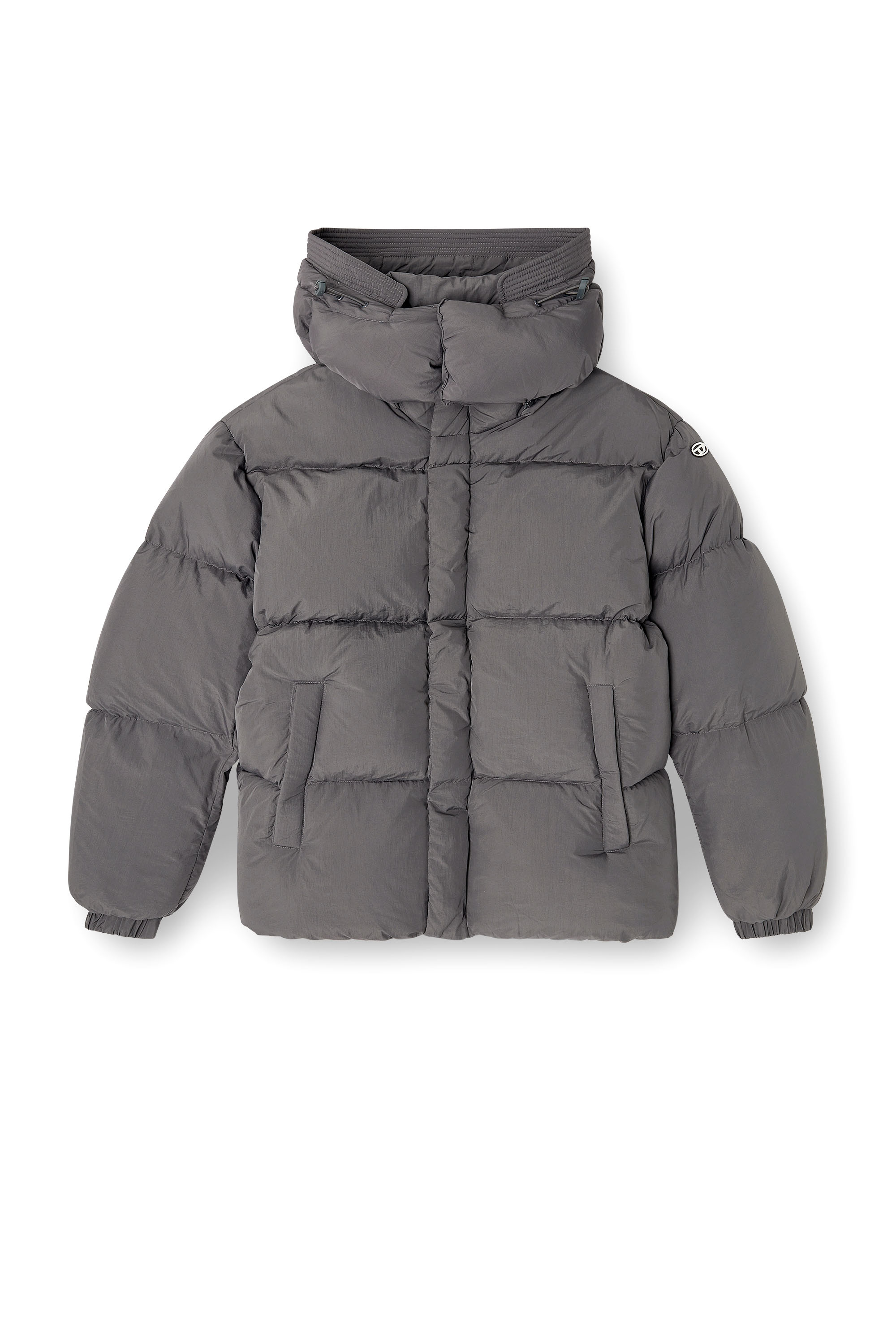 Diesel - W-ROLFYS, Doudoune en taslan de nylon recyclé Homme in Gris - 3