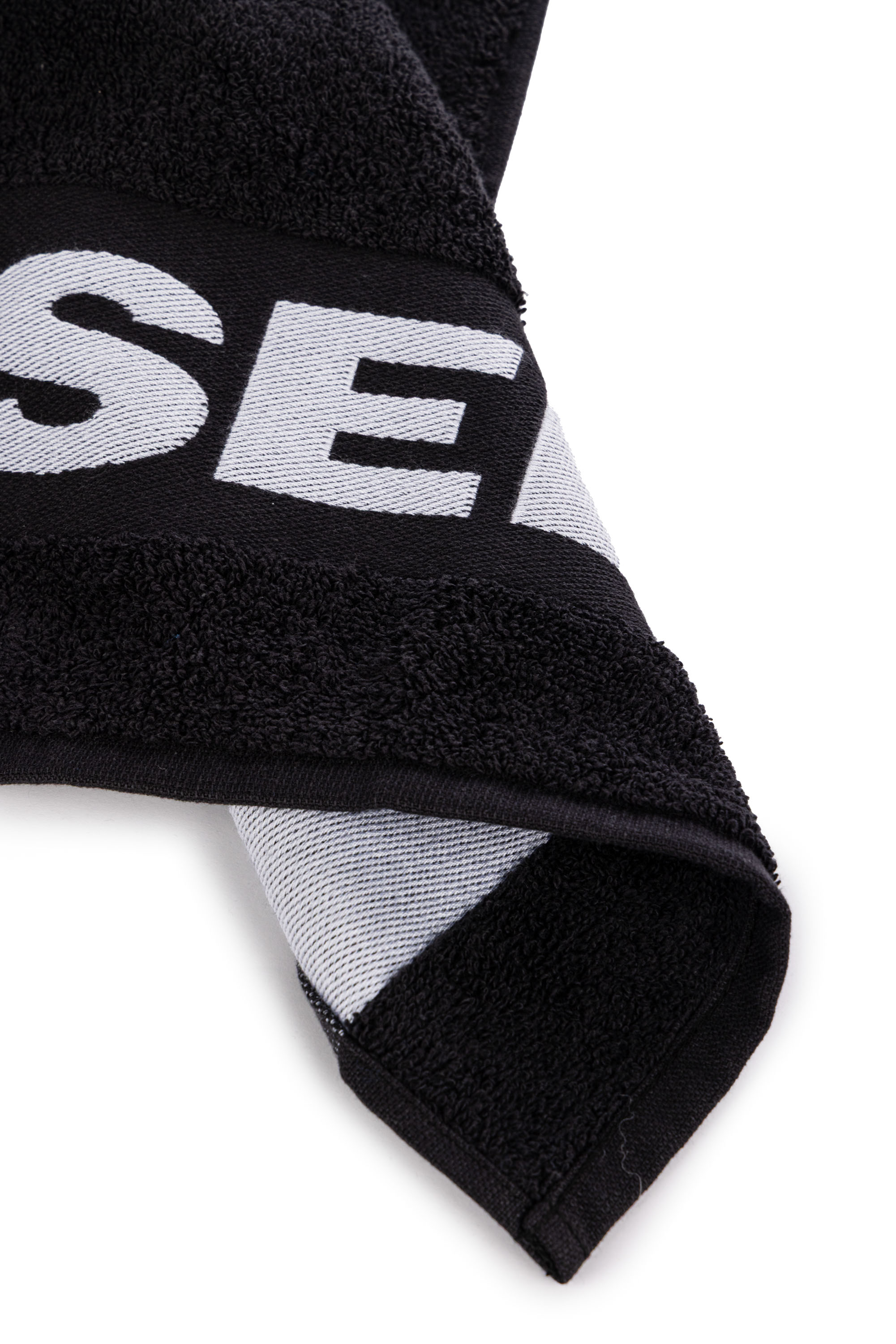 Diesel - 1015215 LOGO-COTTON TOWEL 100X180 BLACK, Logo-Telo in Spugna di Cotone Unisex in Nero - 3
