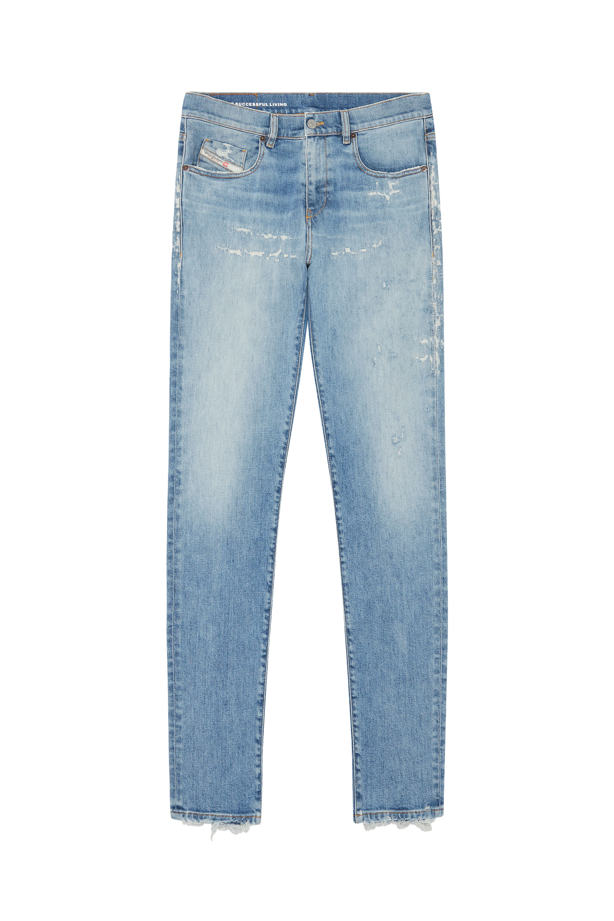 Diesel - 2019 D-Strukt 09E73 Slim Jeans, Bleu Clair - Image 5