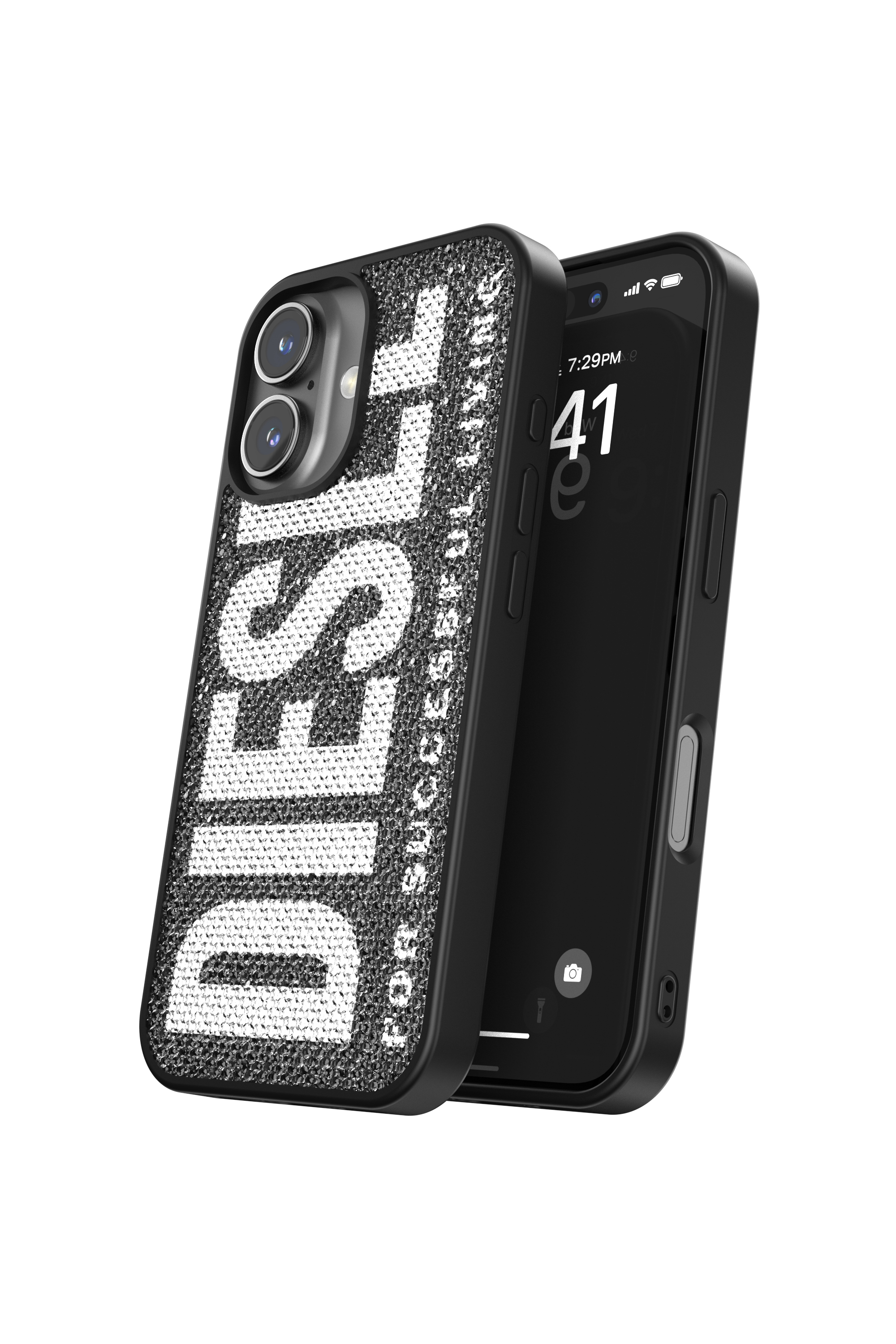 Diesel - 60183 MOULDED CASE, Coque en cristal Swarovski pour l'iP 16 Mixte in Noir - 3