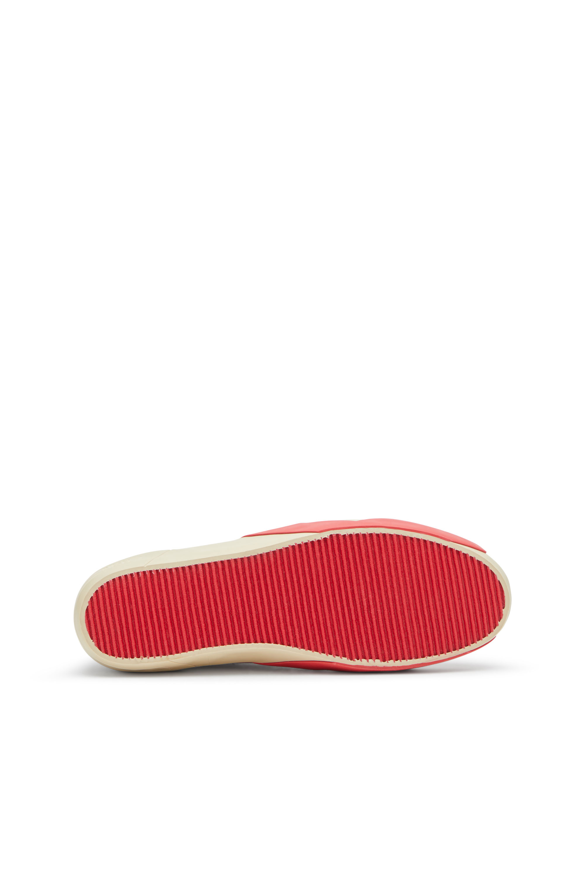 S-SLANTE-D LOW, Blanc/Rouge Diesel - S-SLANTE-D LOW, S-Slante-D-Baskets en daim et cuir avec logo D Homme in Polychrome - 5
