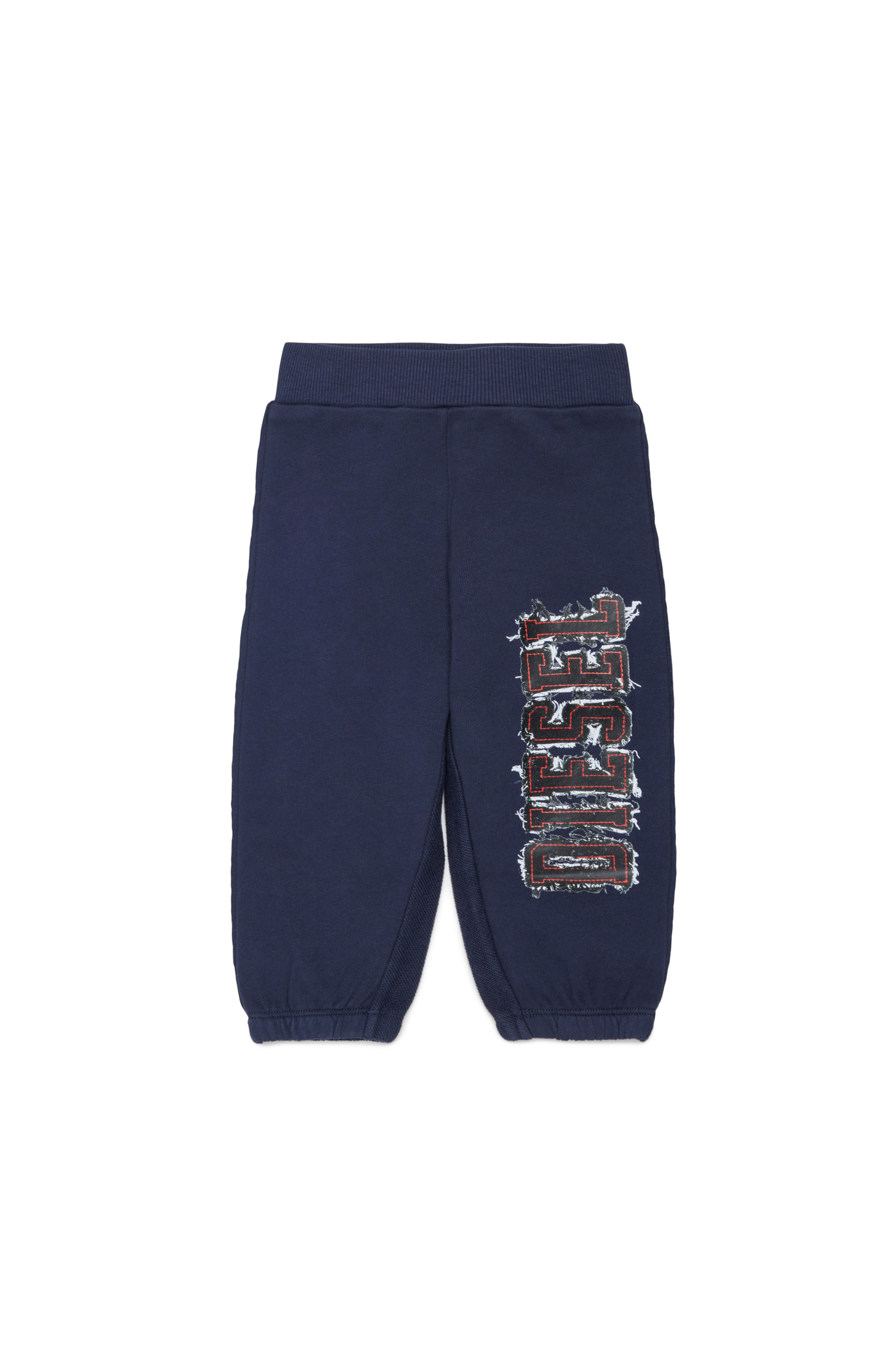 Diesel - PEANSB, Pantaloni da tuta con logo effetto sfrangiato Uomo in Blu - 1