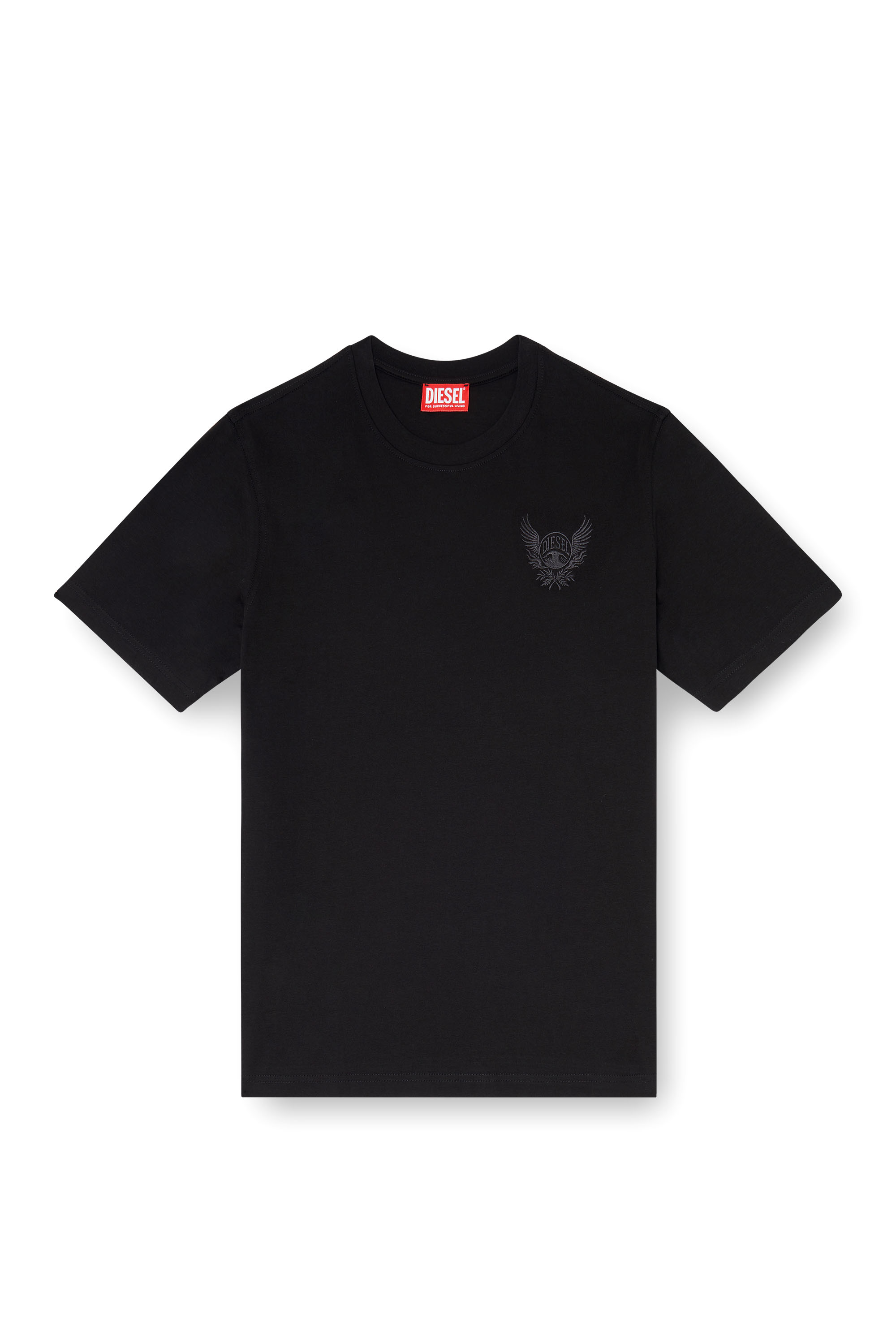 Diesel - T-ADJUST-AA8, Herren Baumwoll-T-Shirt mit Logo-Motiv auf der Brust in Schwarz - 2