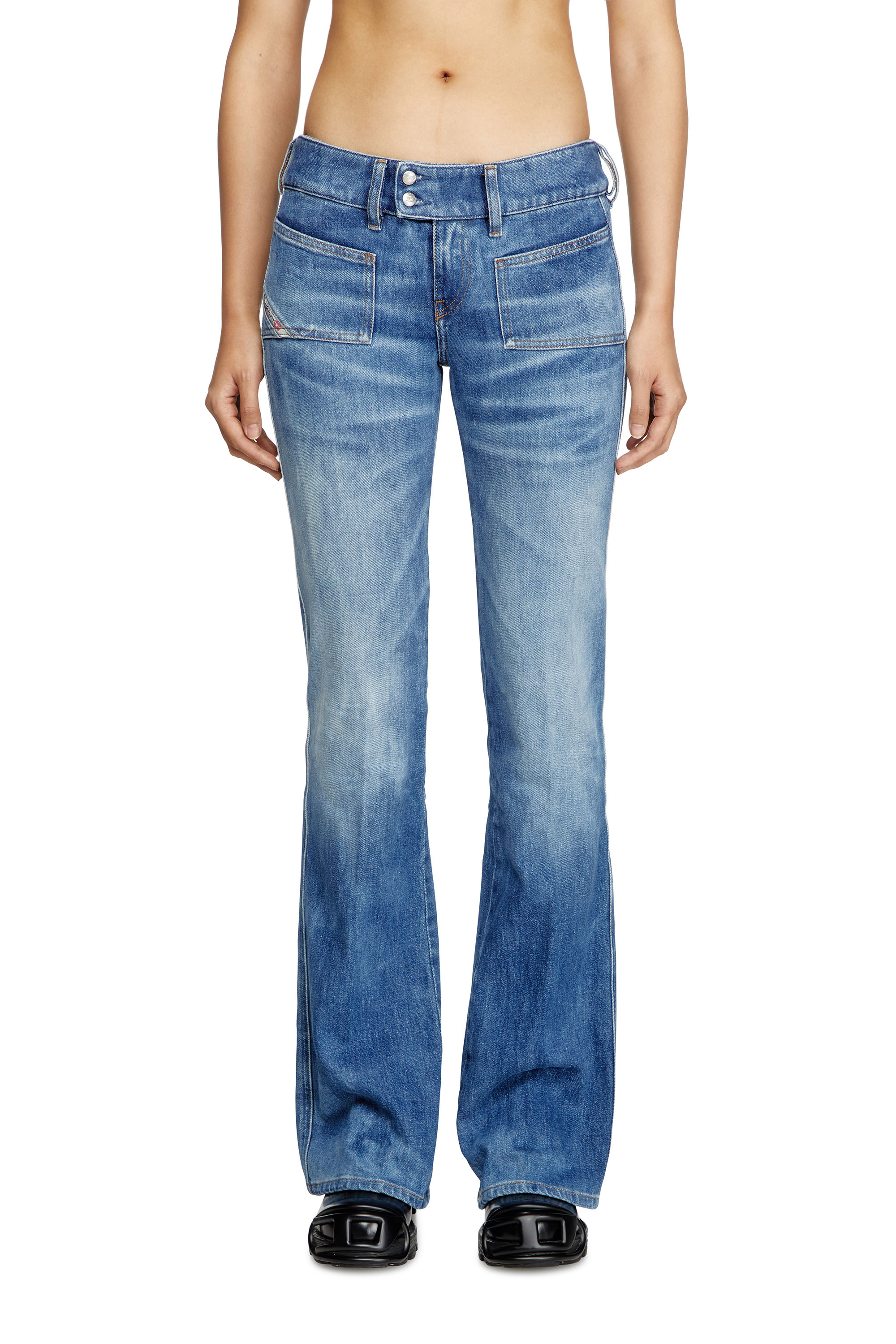 Diesel - Damen Bootcut Jeans D-Hush 09L19, Mittelblau - 1