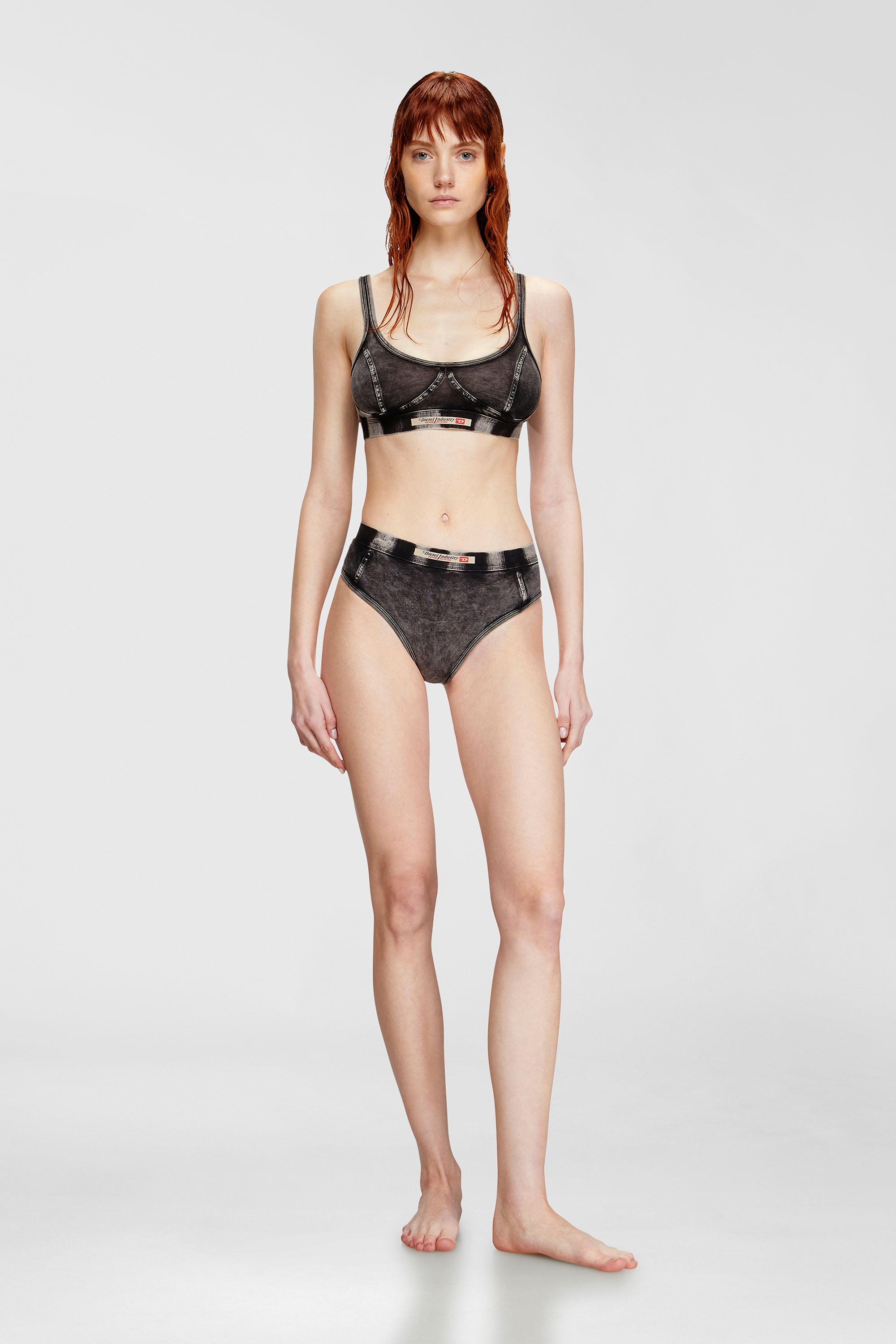 Diesel - HIPSTER-DNM, Damen Hipster Briefs aus Jersey in Denim-Optik in Schwarz - 1