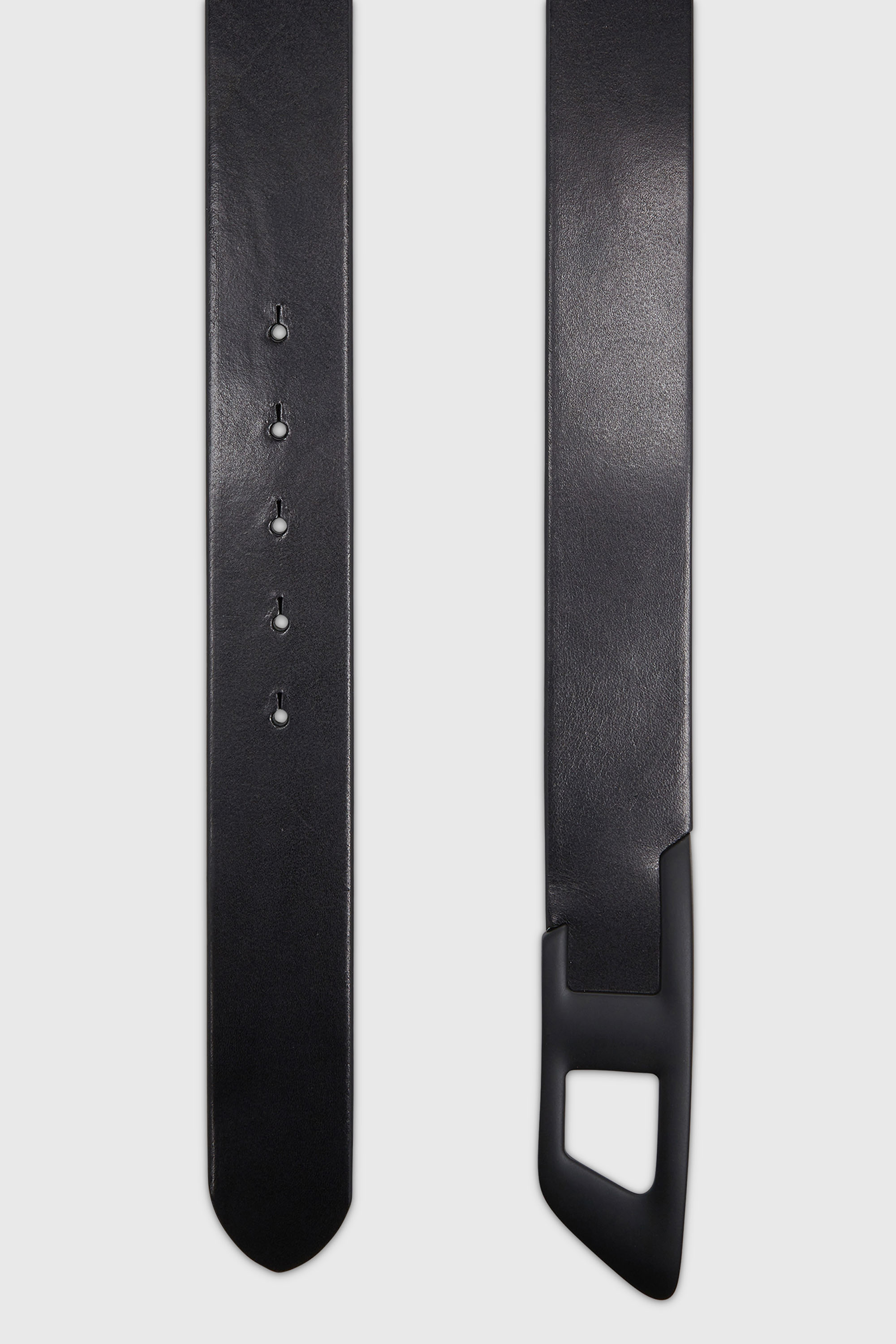 Diesel - B-D LOGO 2.0 40, Unisex 4 cm Lederg&uuml;rtel mit Metallschnalle in D-Form in Schwarz - 2