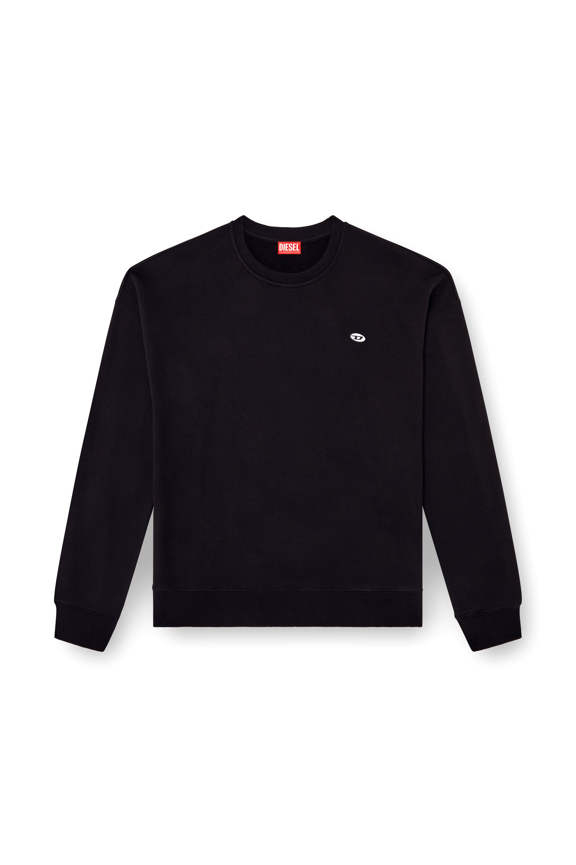 Diesel - S-ROB-DOVAL-PJ, Felpa con patch oval D Uomo in Nero - 2