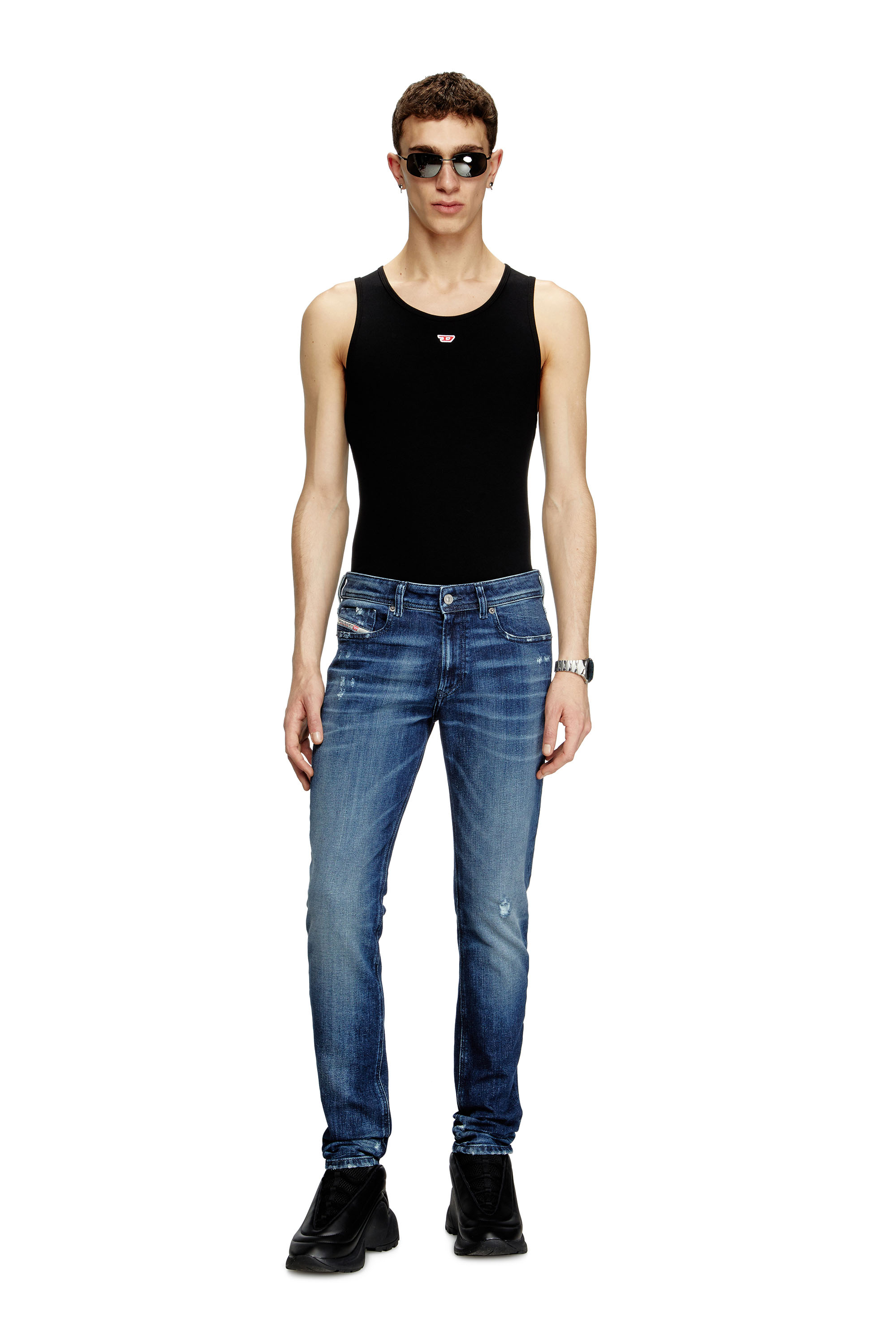 Diesel - Skinny Jeans 1979 Sleenker 09L42 Uomo, Blu Scuro - Image 2