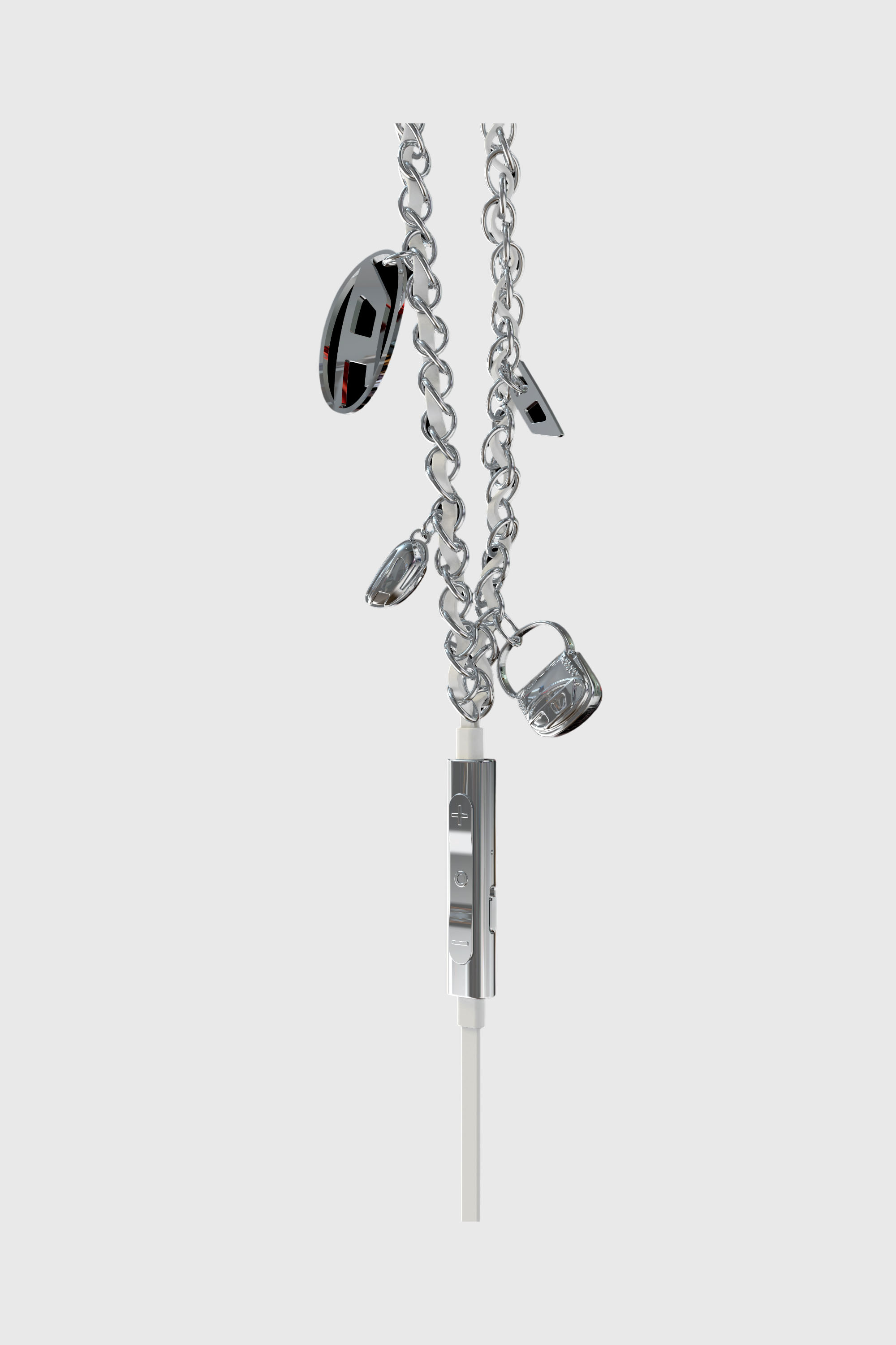 Diesel - 60458  WIRED EARBUDS WIRED EARBUDS, &Eacute;couteurs filaires et charms Mixte in Gris argent&eacute; - 2
