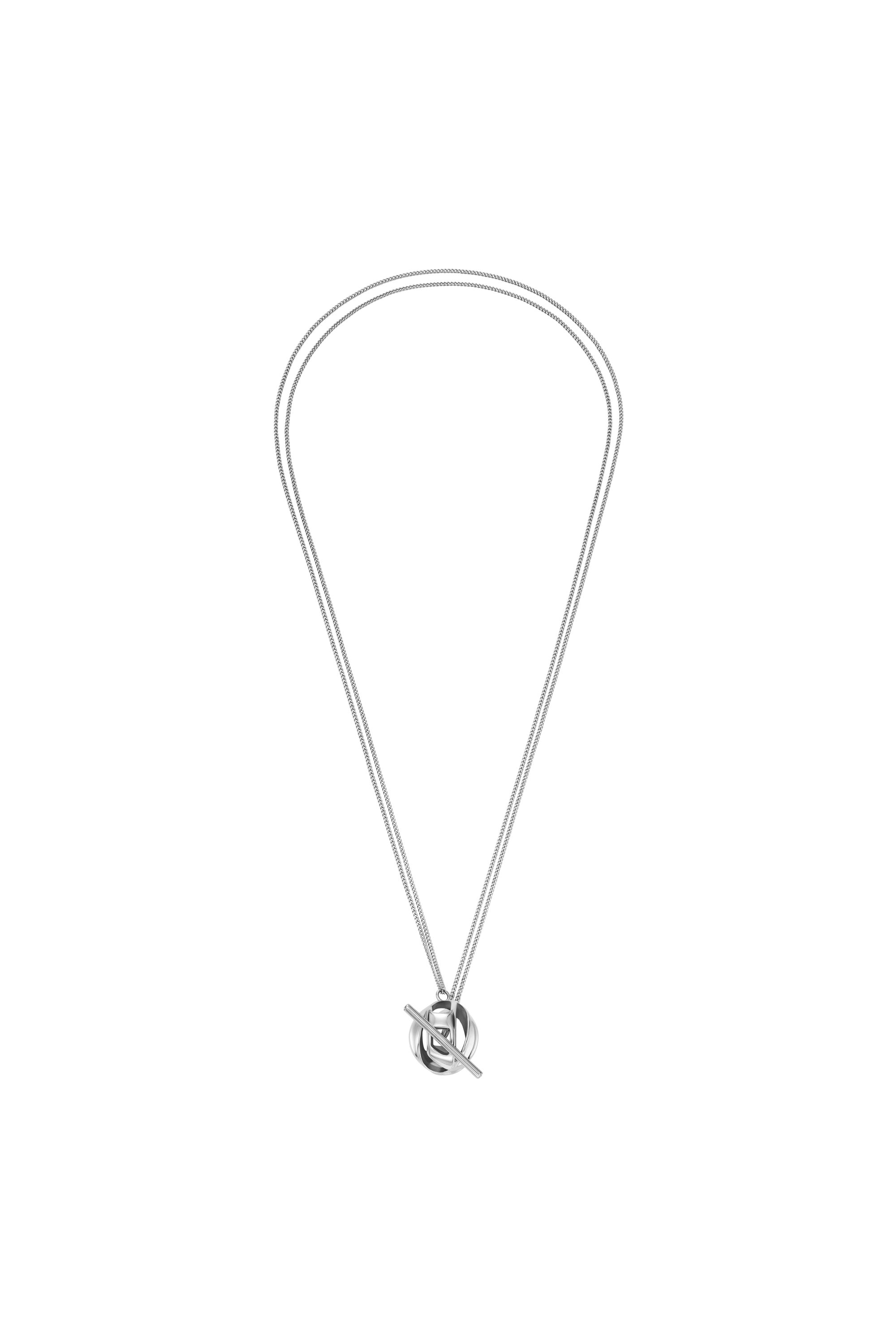 Diesel - DX1716040, Collana con pendente in acciaio inox Unisex in Argento - 1