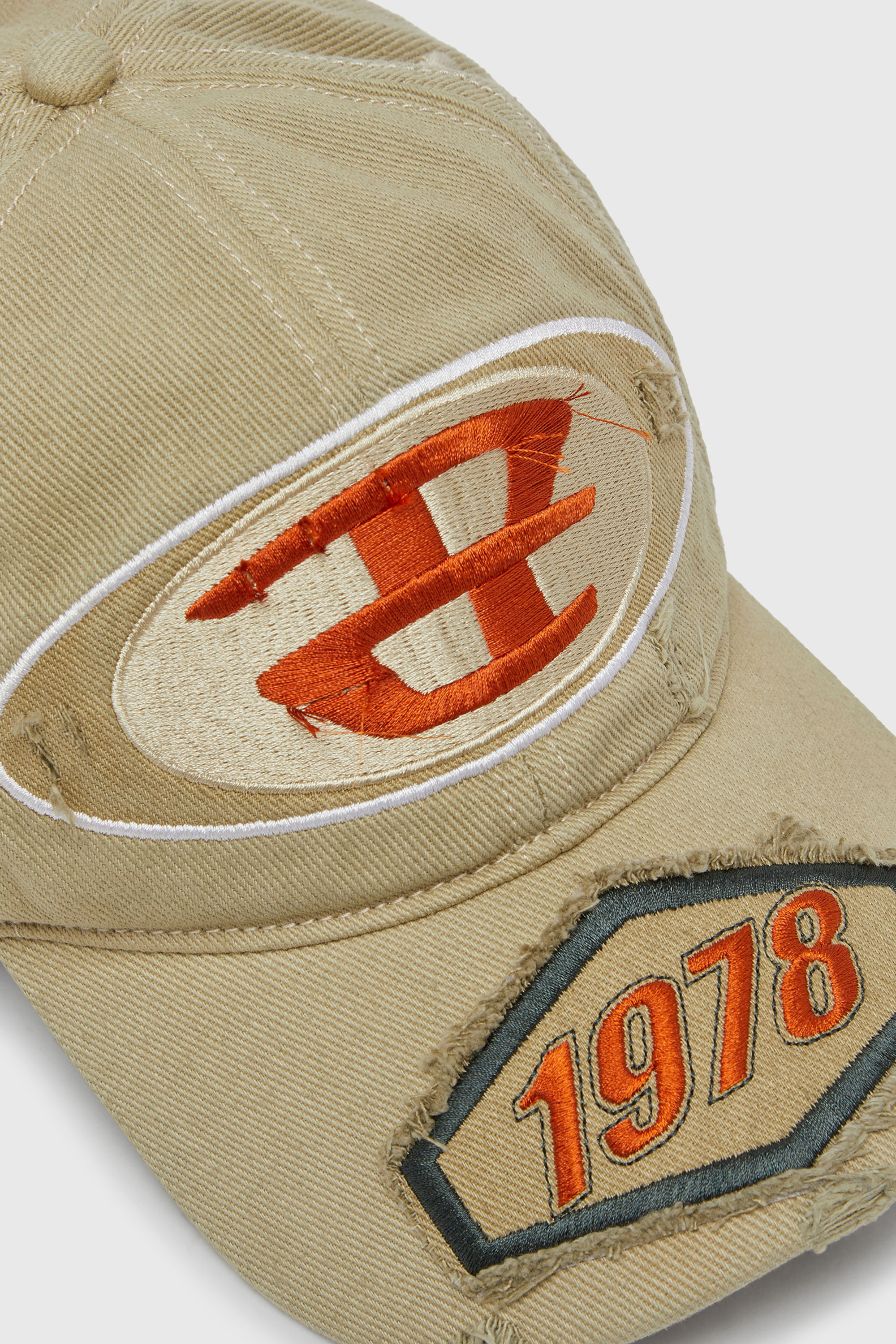 Diesel - C-BRAFF, Unisex Basecap mit Strick-Aufn&auml;hern in Hellbraun - 3