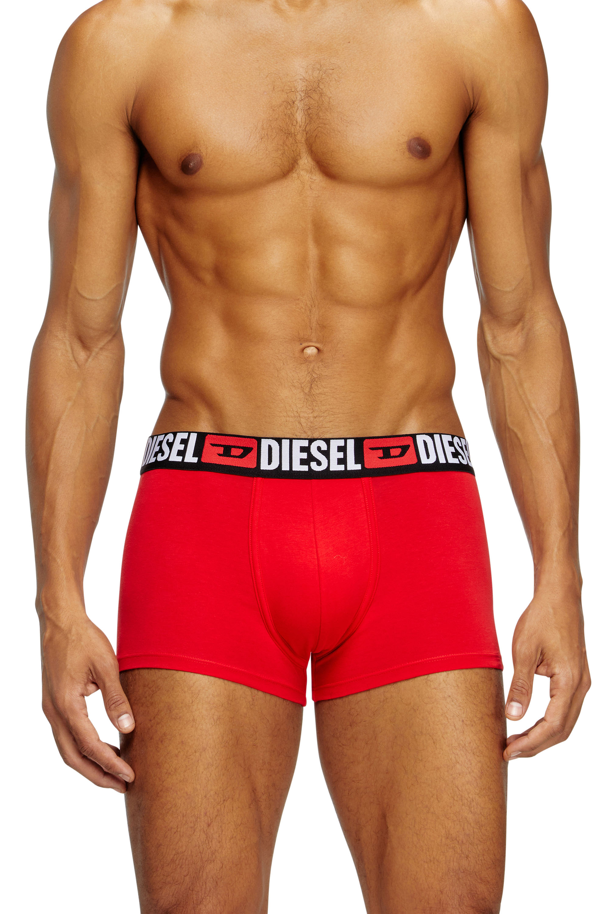 Diesel - UMBX-DAMIENTHREEPACK, Lot de trois boxers avec taille ornée du logo sur toute la surface Homme in Polychrome - 3