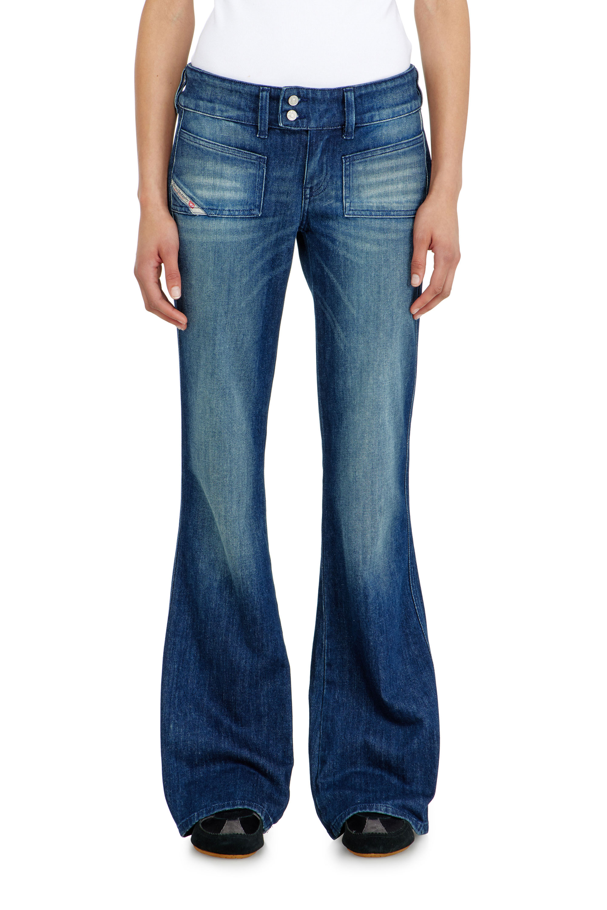 Diesel - Damen Bootcut Jeans D-Hush 0KBBR, Dunkelblau - 4