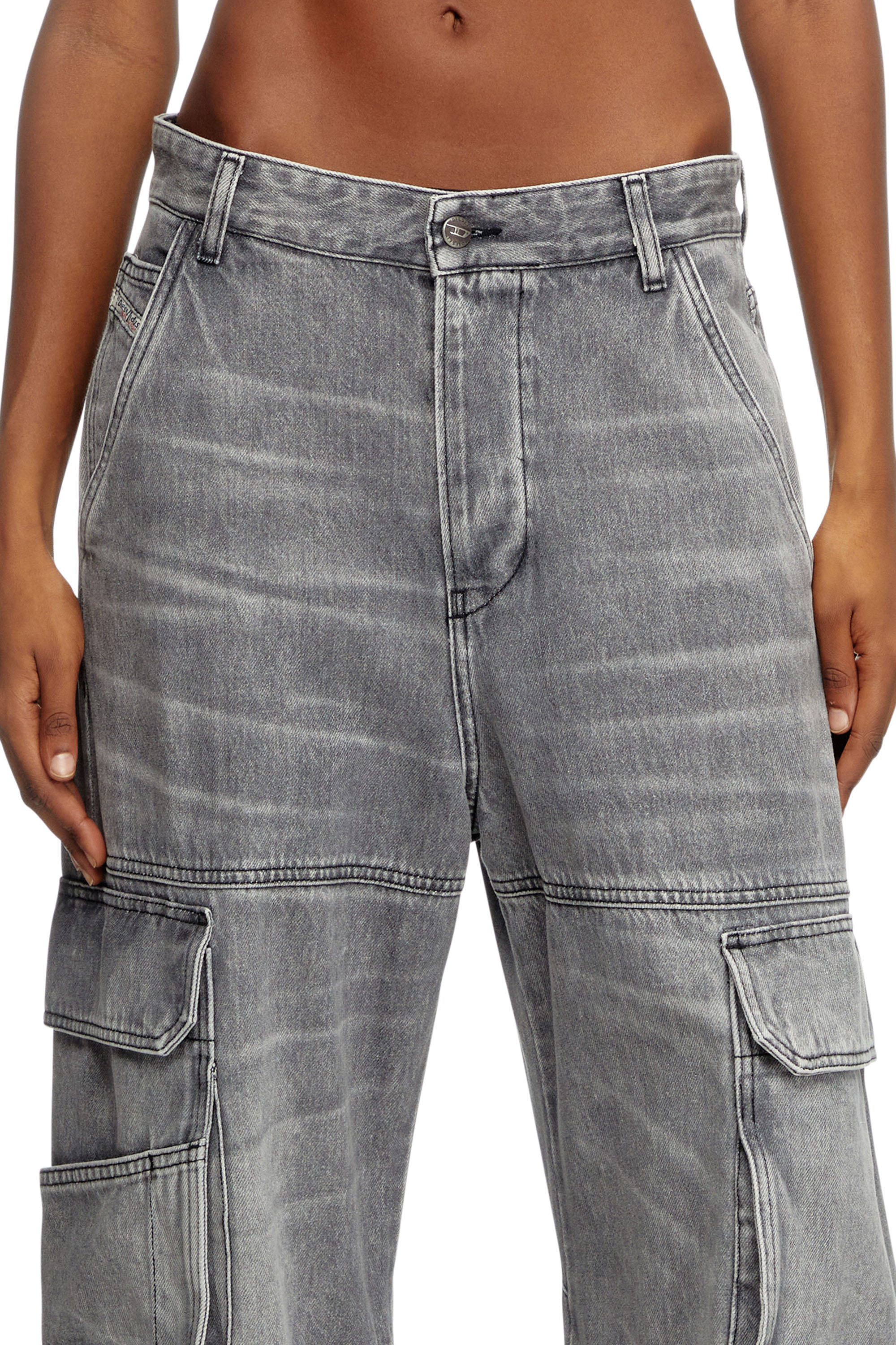 Diesel - Damen Relaxed Jeans 1996 D-Sire 0DCBE, Hellgrau - 5