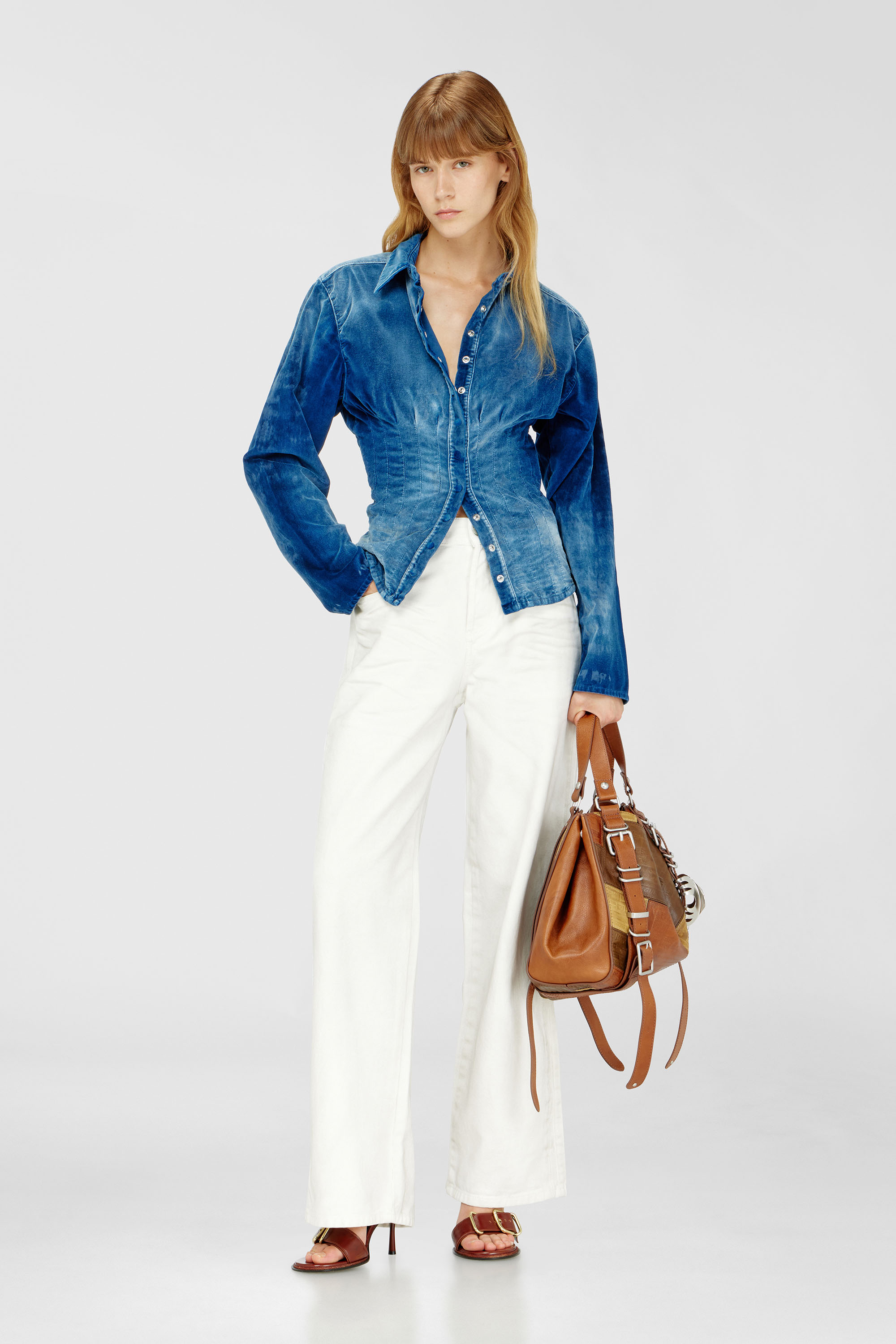 Diesel - Unisex's Relaxed Jeans 1982 D-Hakou 007GG, White - 1