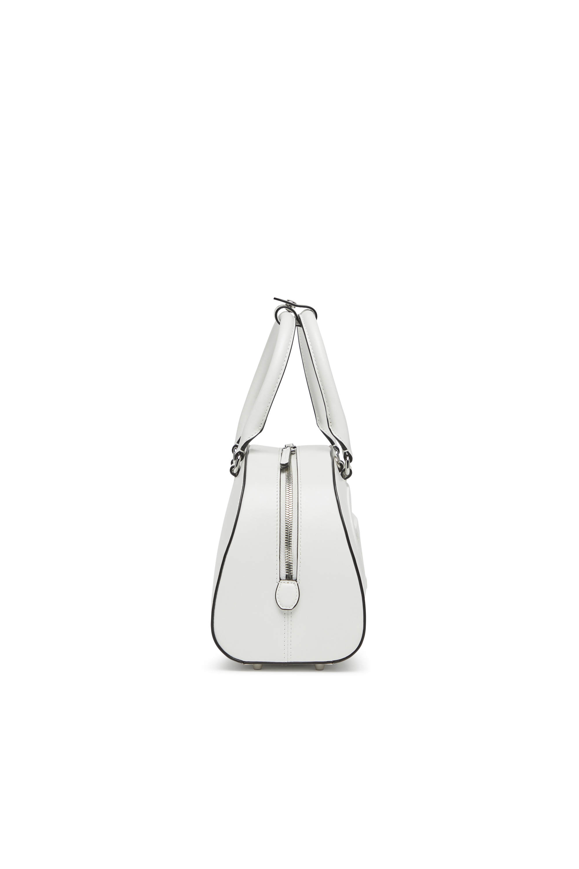 Diesel - 1DR DOME TOP HANDLE, 1DR Dome-Sac bowling en cuir Femme in Blanc - 4