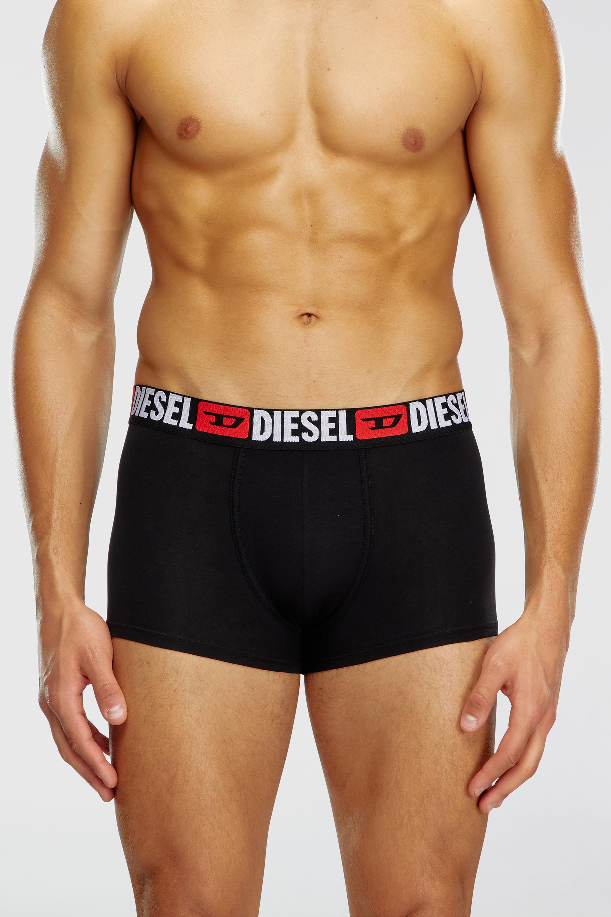 Diesel - UMBX-DAMIENTHREEPACK, Set da tre boxer con elastico in vita con logo all-over Uomo in Nero - 2