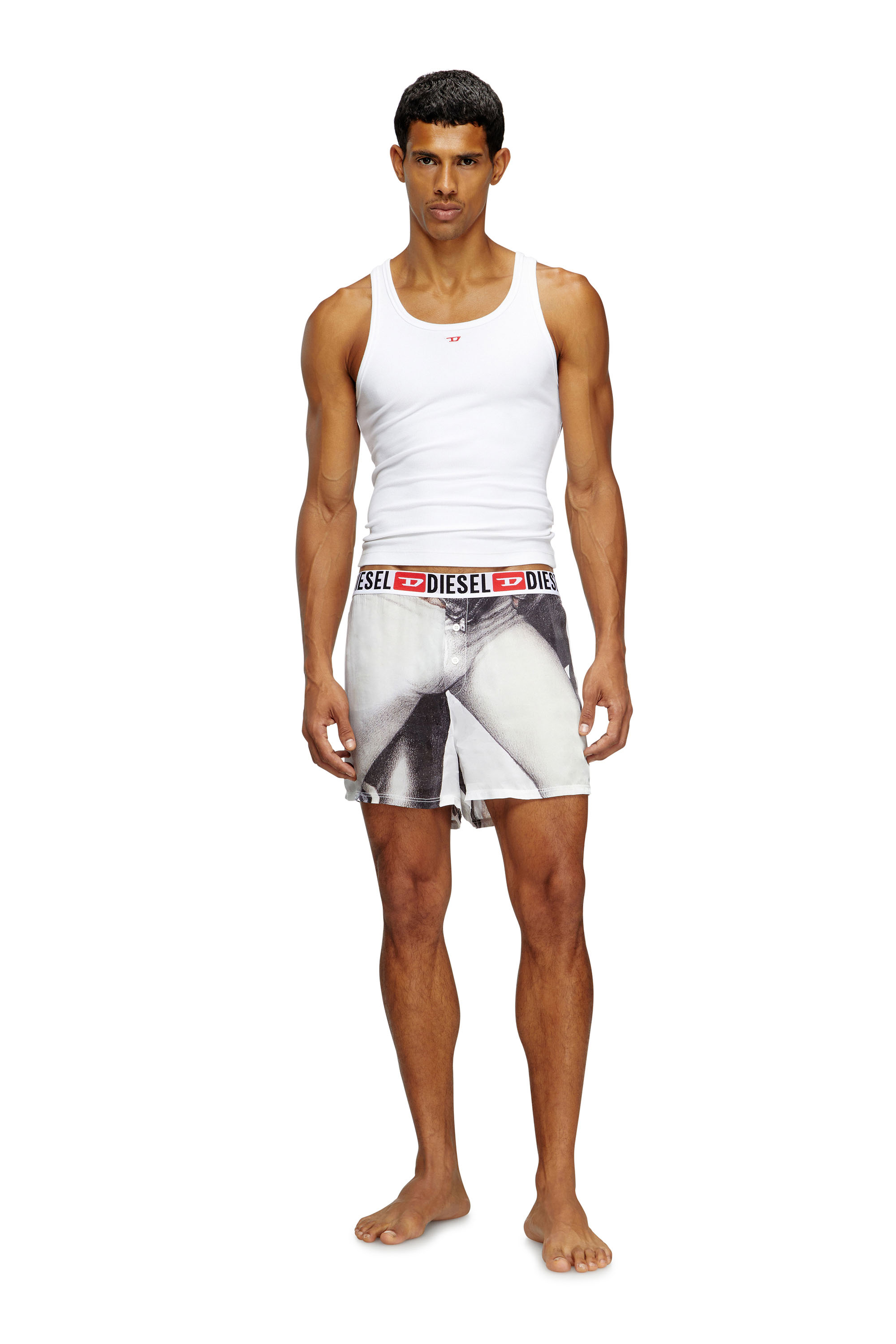 Diesel - PR-STARK, Boxer avec imprimé graphique Homme in Blanc - 1